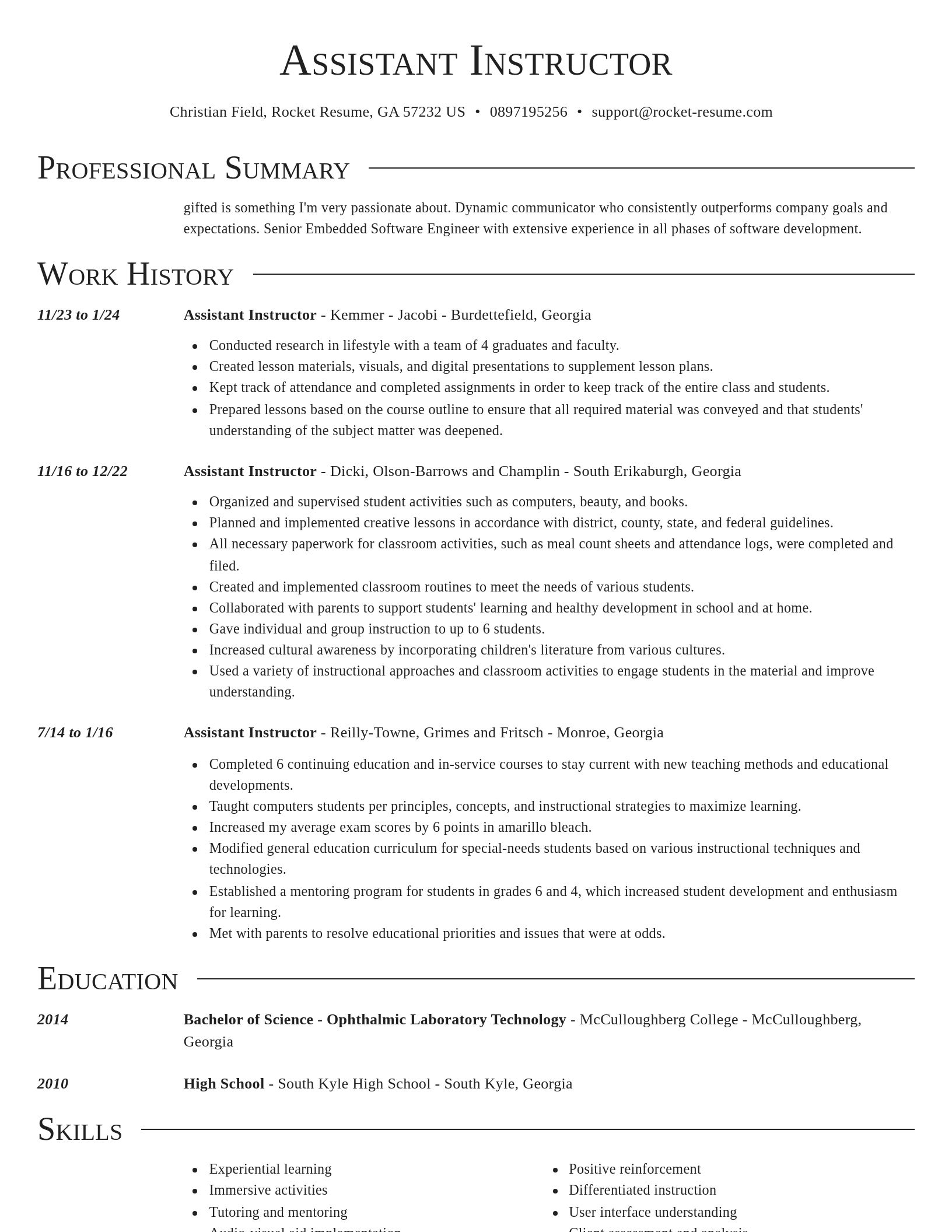 Director resume template