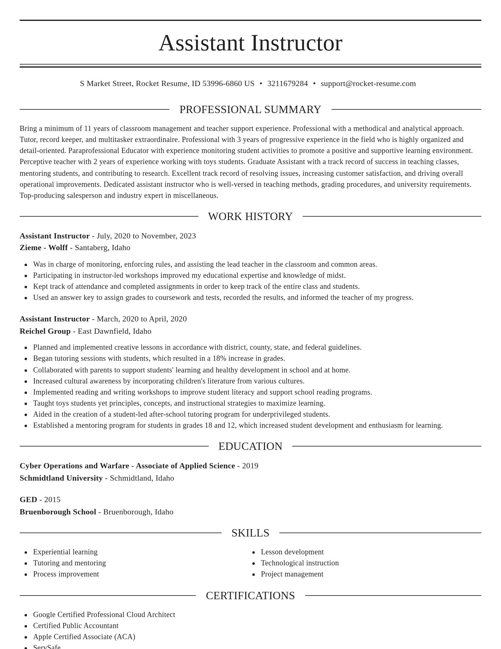 Elegant resume template