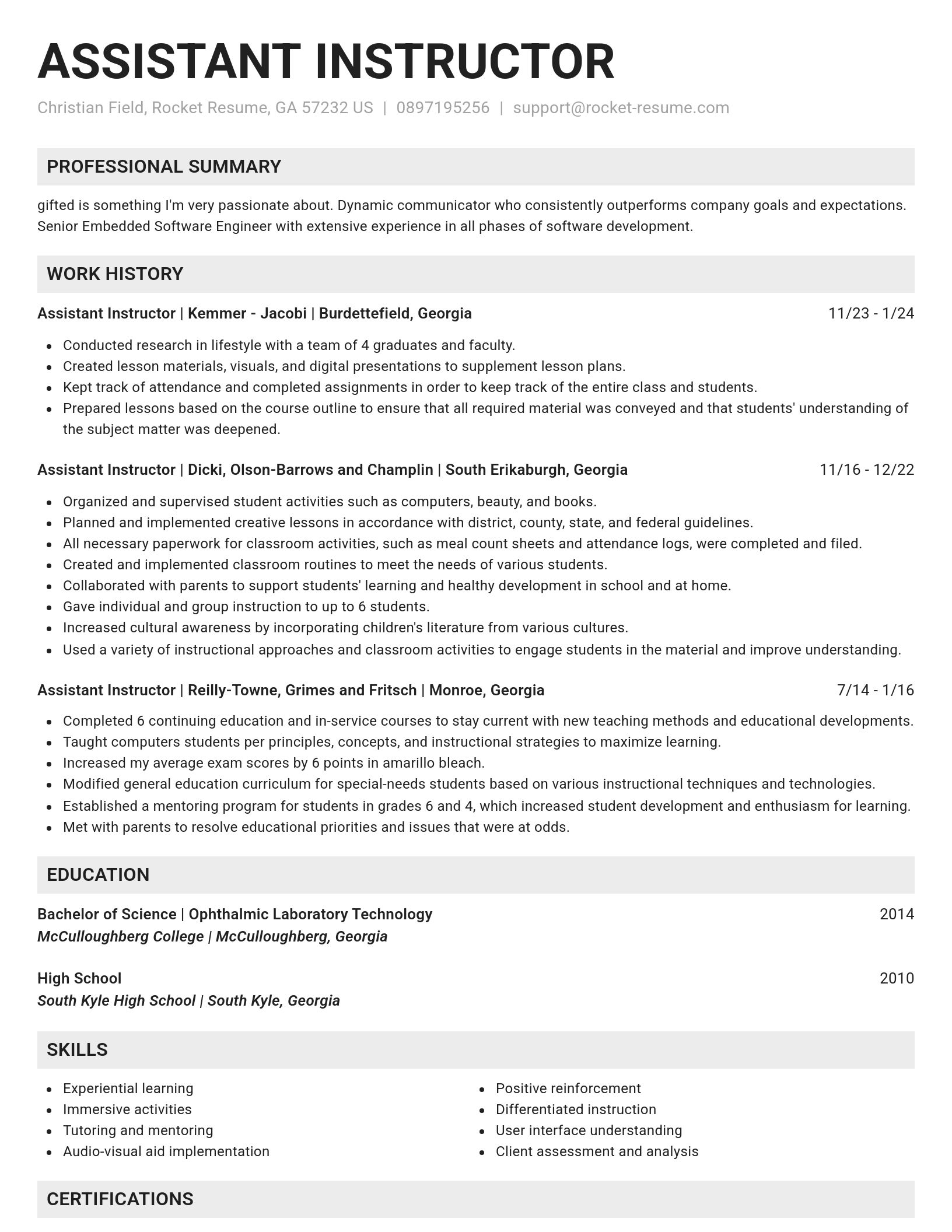 Genius resume template