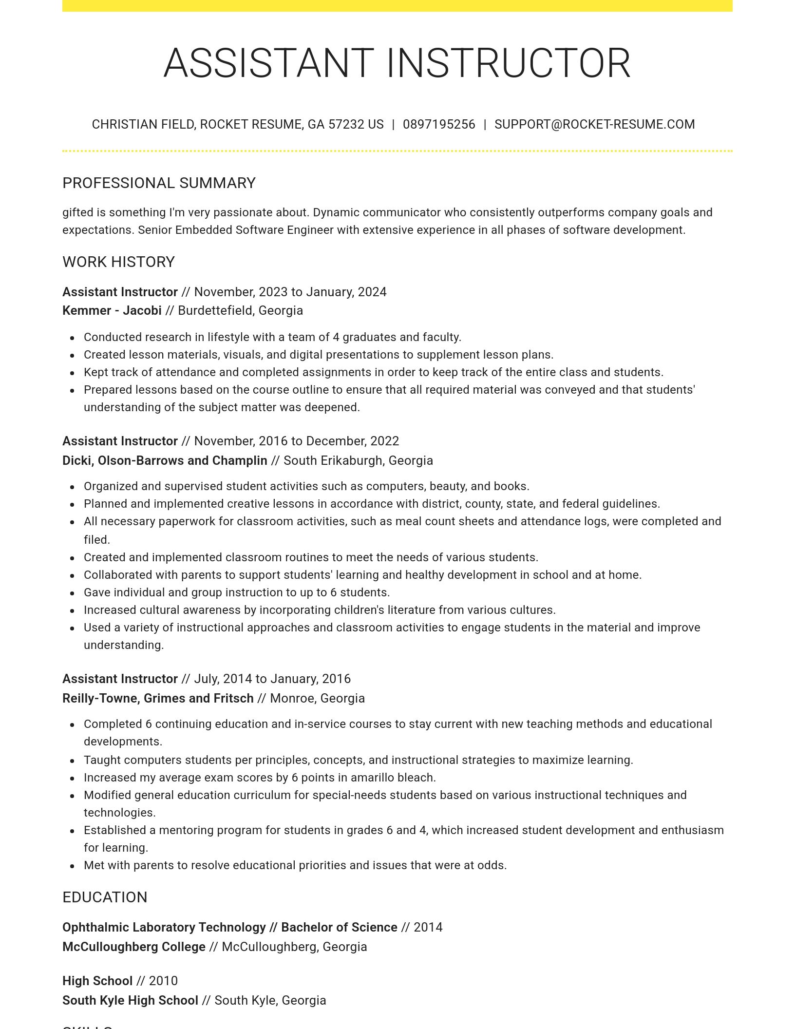 Grand resume template