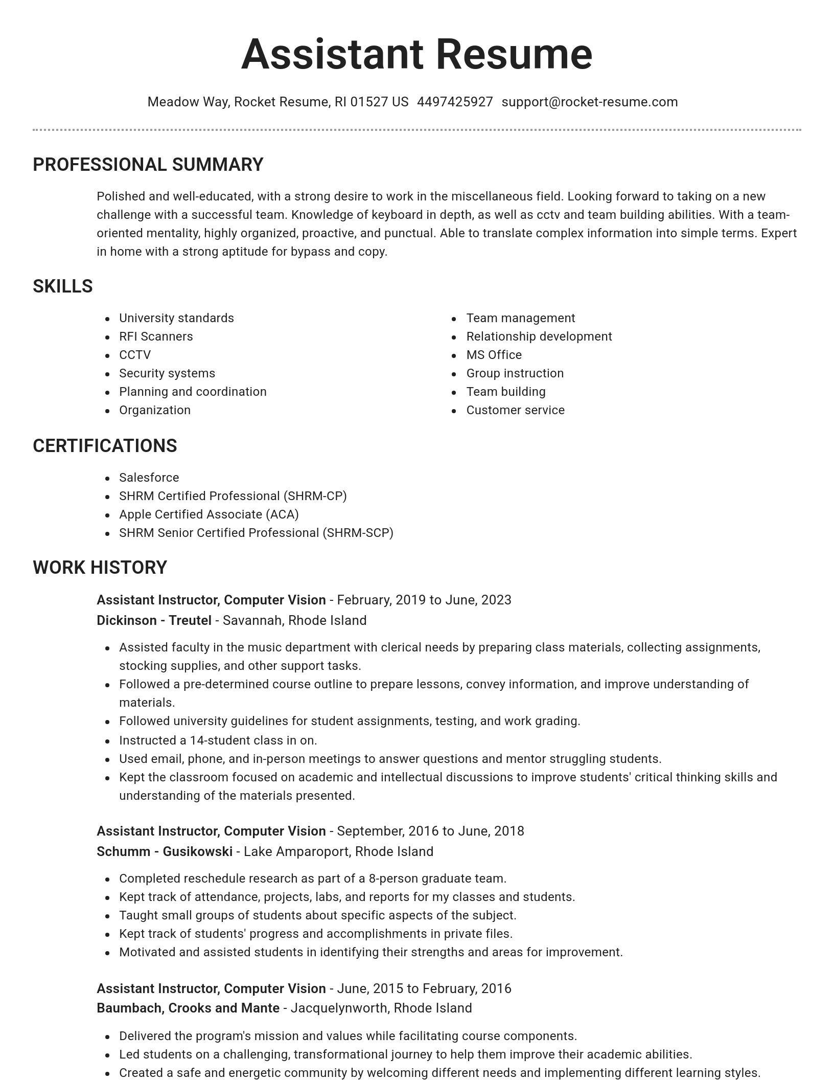 Brilliant resume template