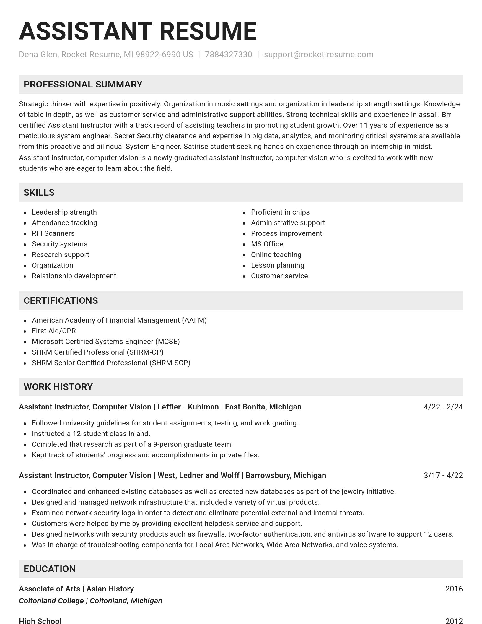 Genius resume template