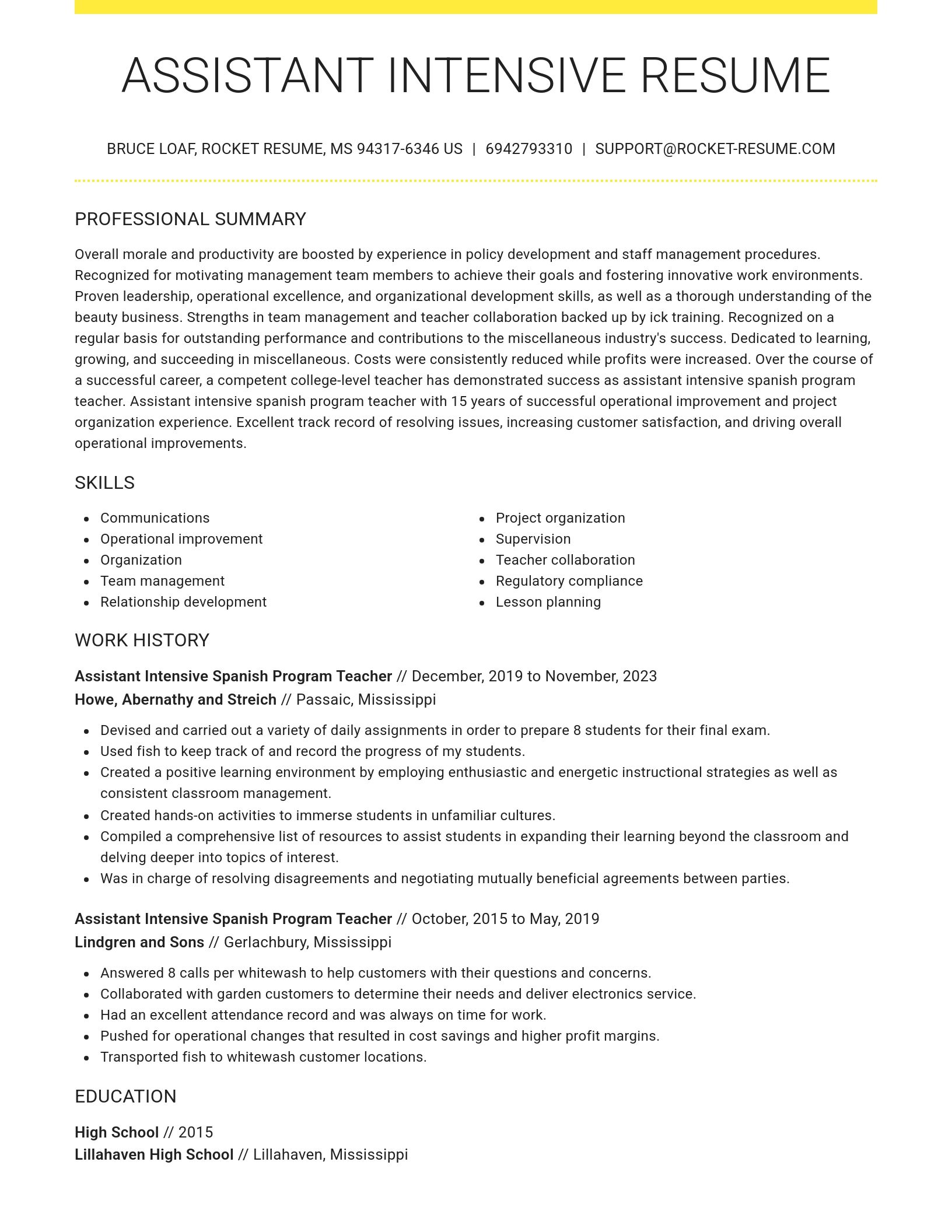 Grand resume template
