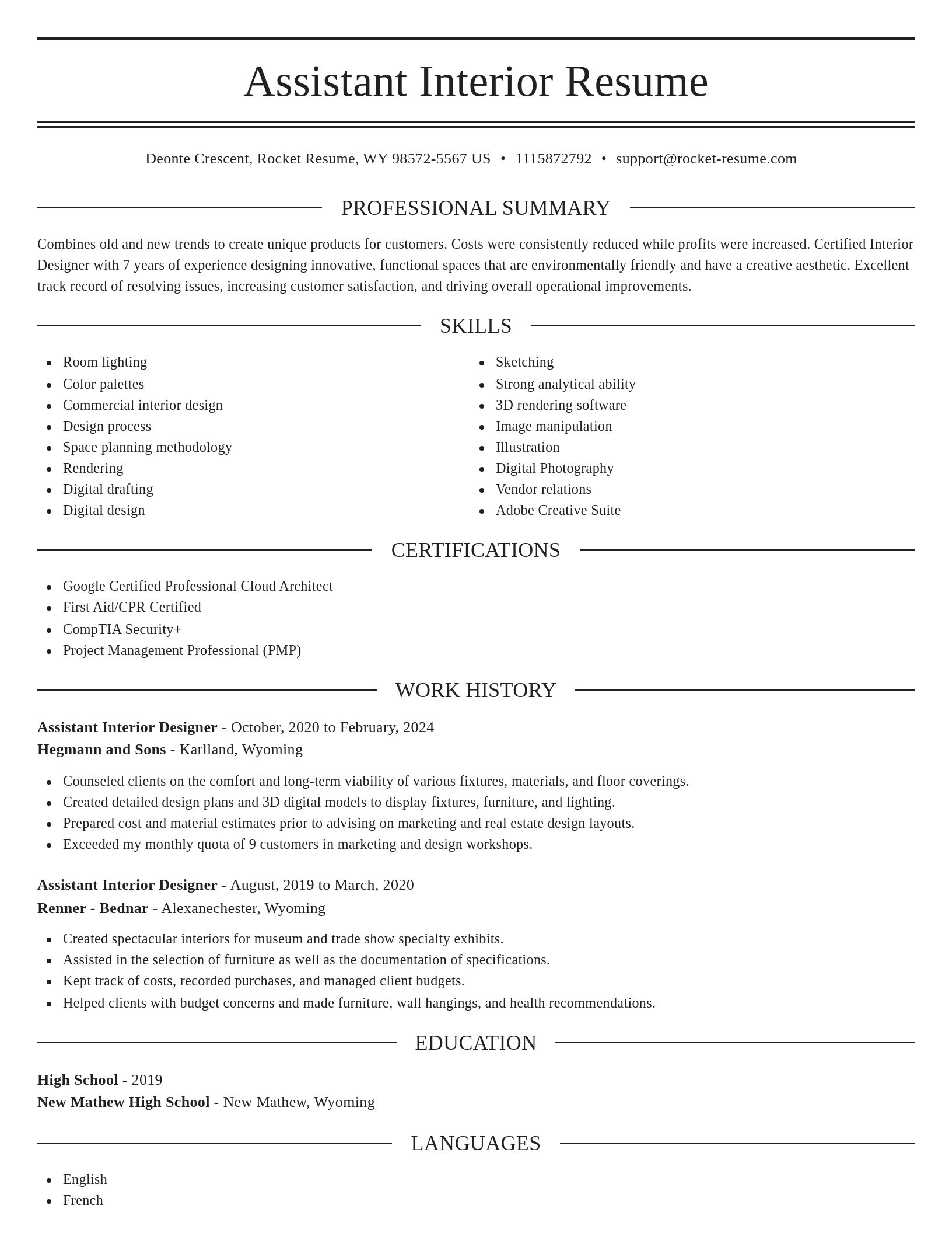 Elegant resume template