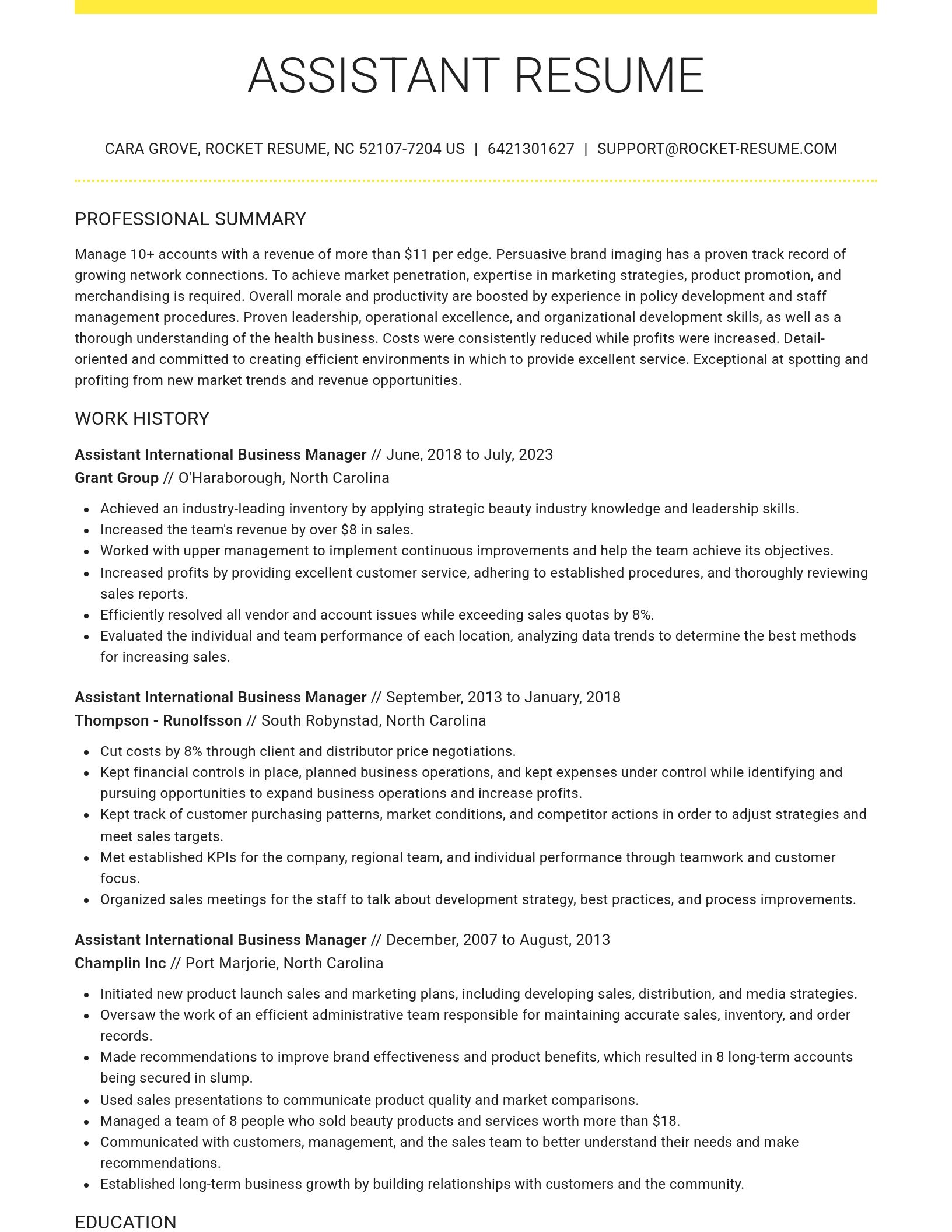 Grand resume template