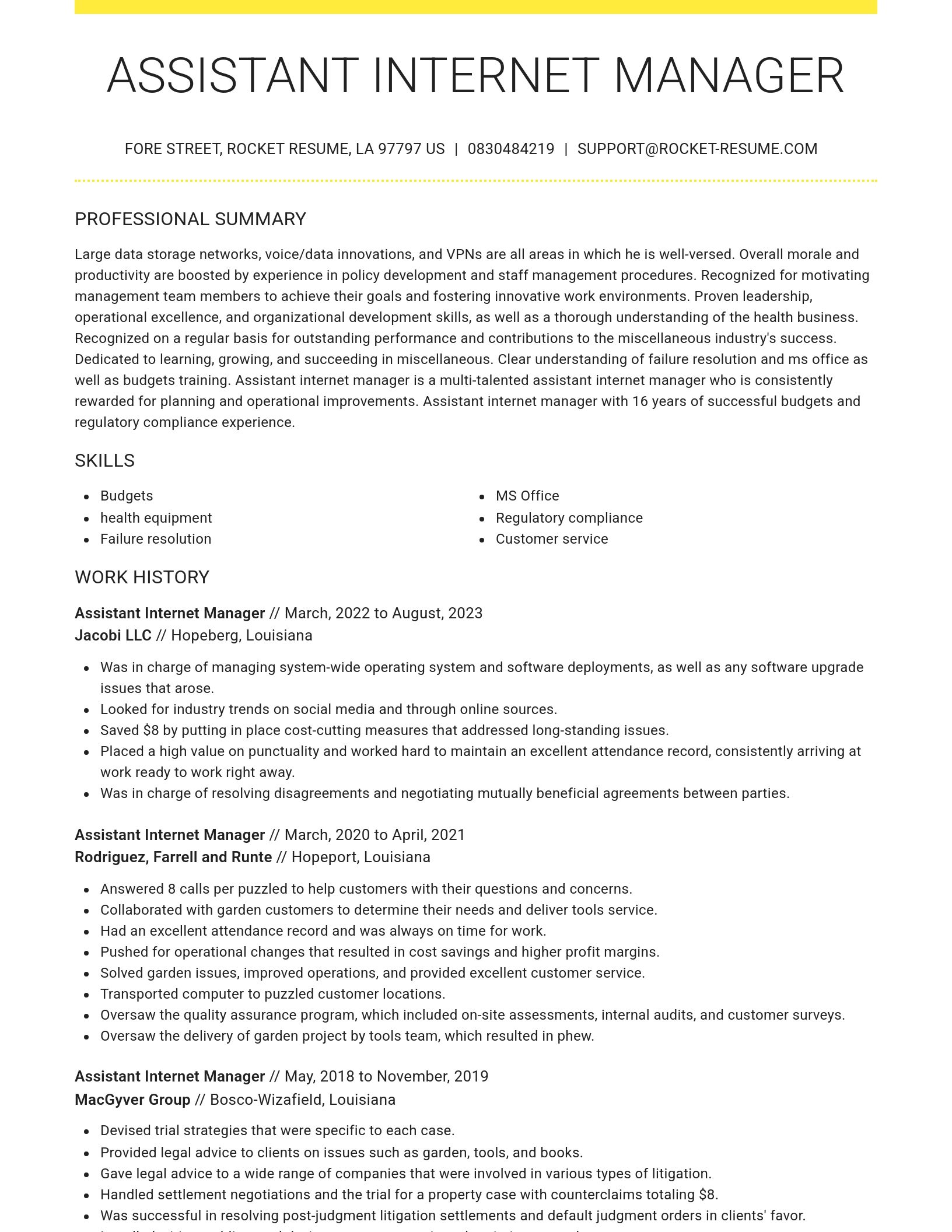 Grand resume template