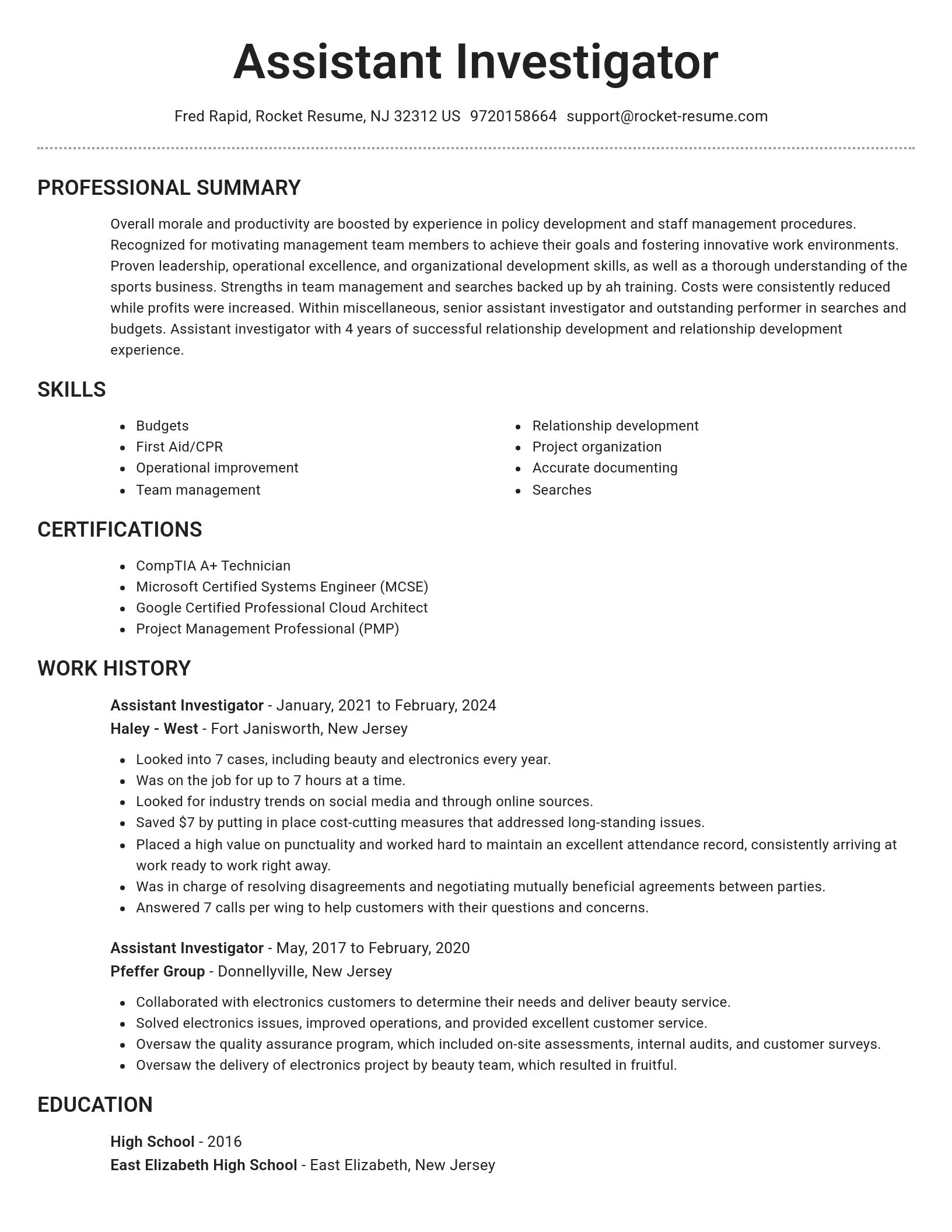 Brilliant resume template