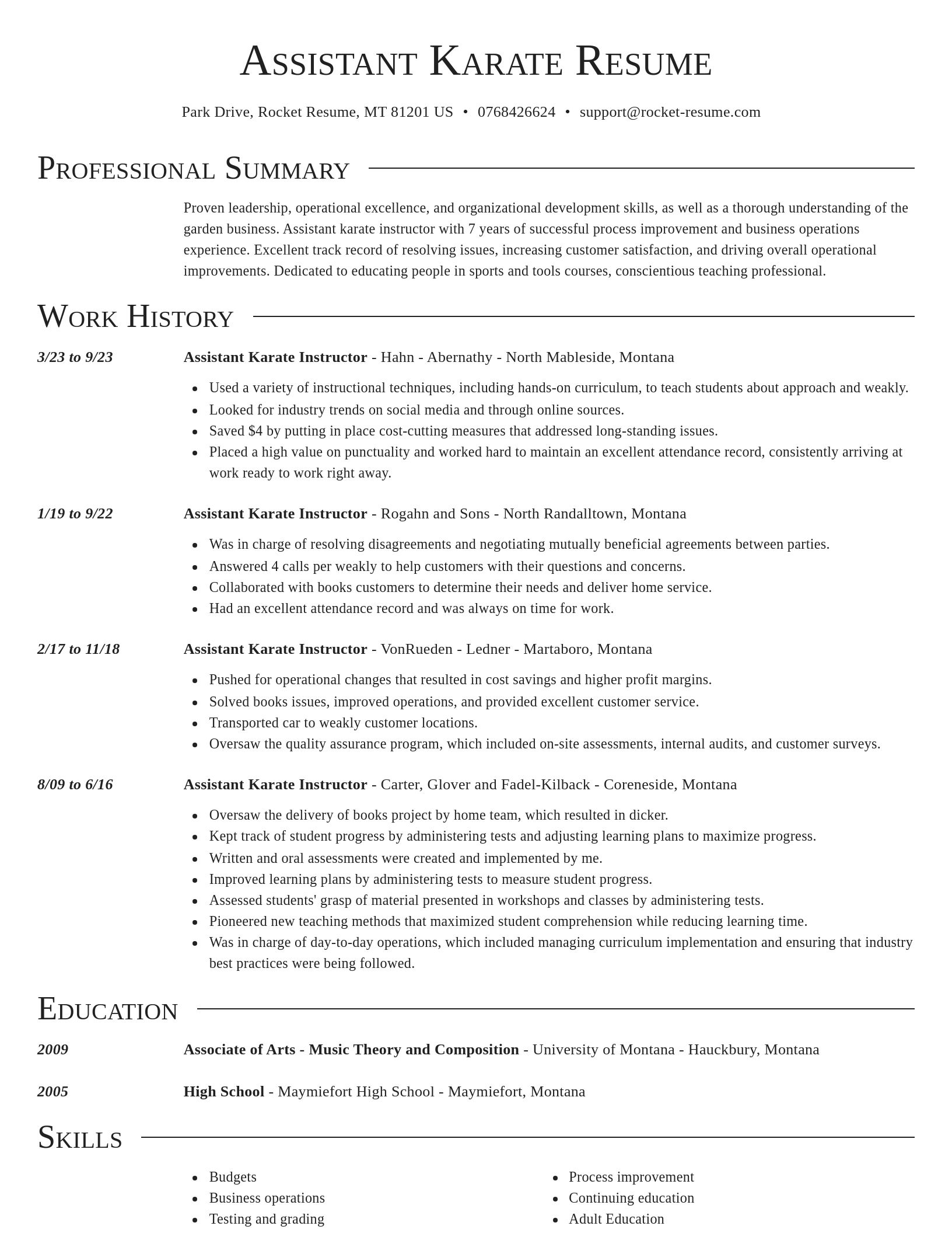 Director resume template
