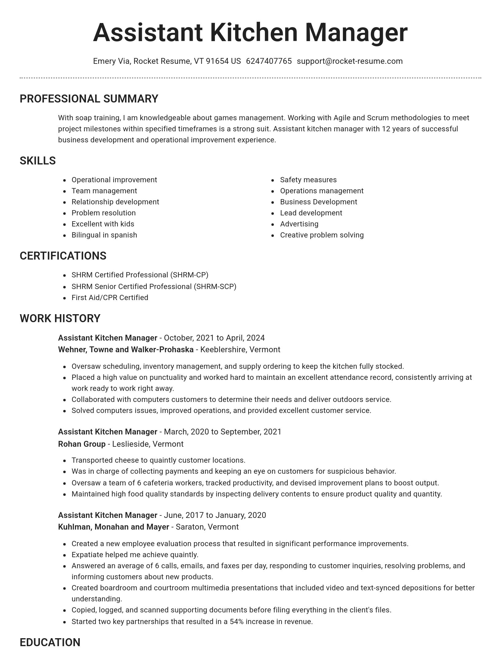 Brilliant resume template