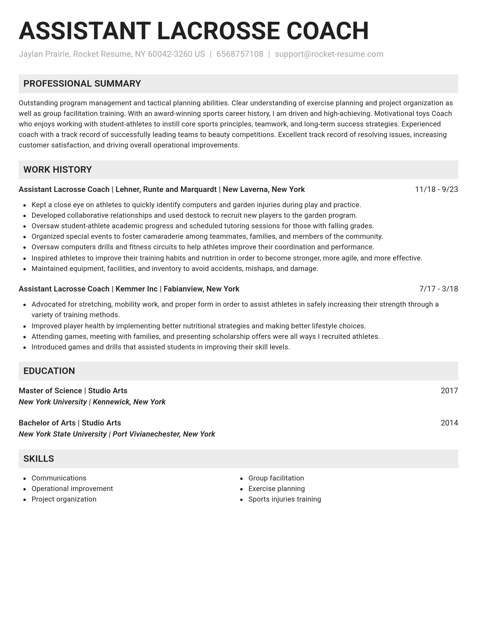 Genius resume template