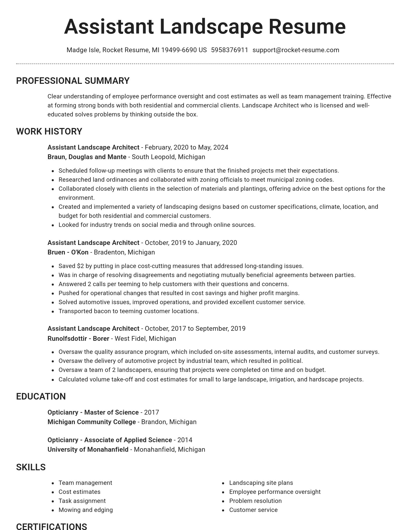 Brilliant resume template