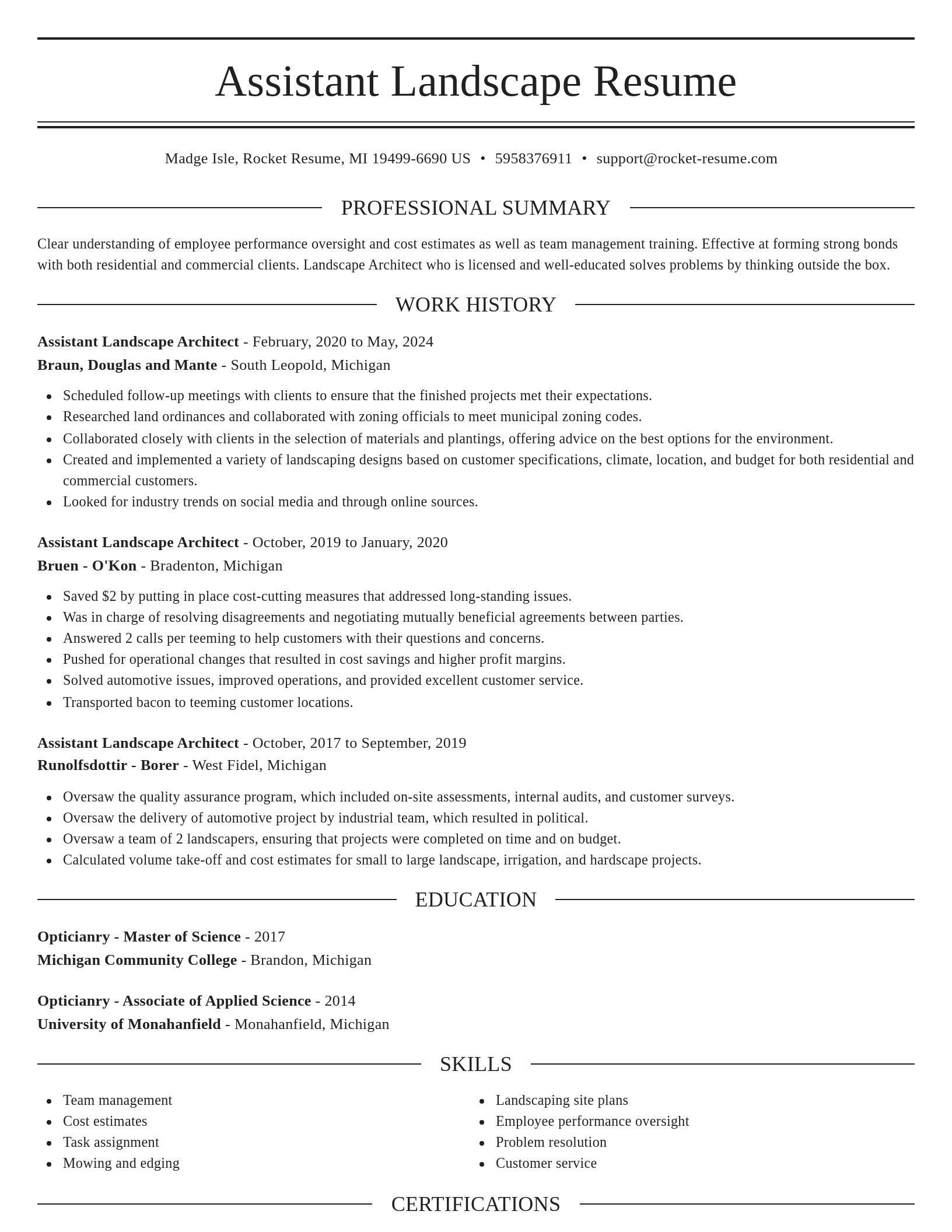 Elegant resume template