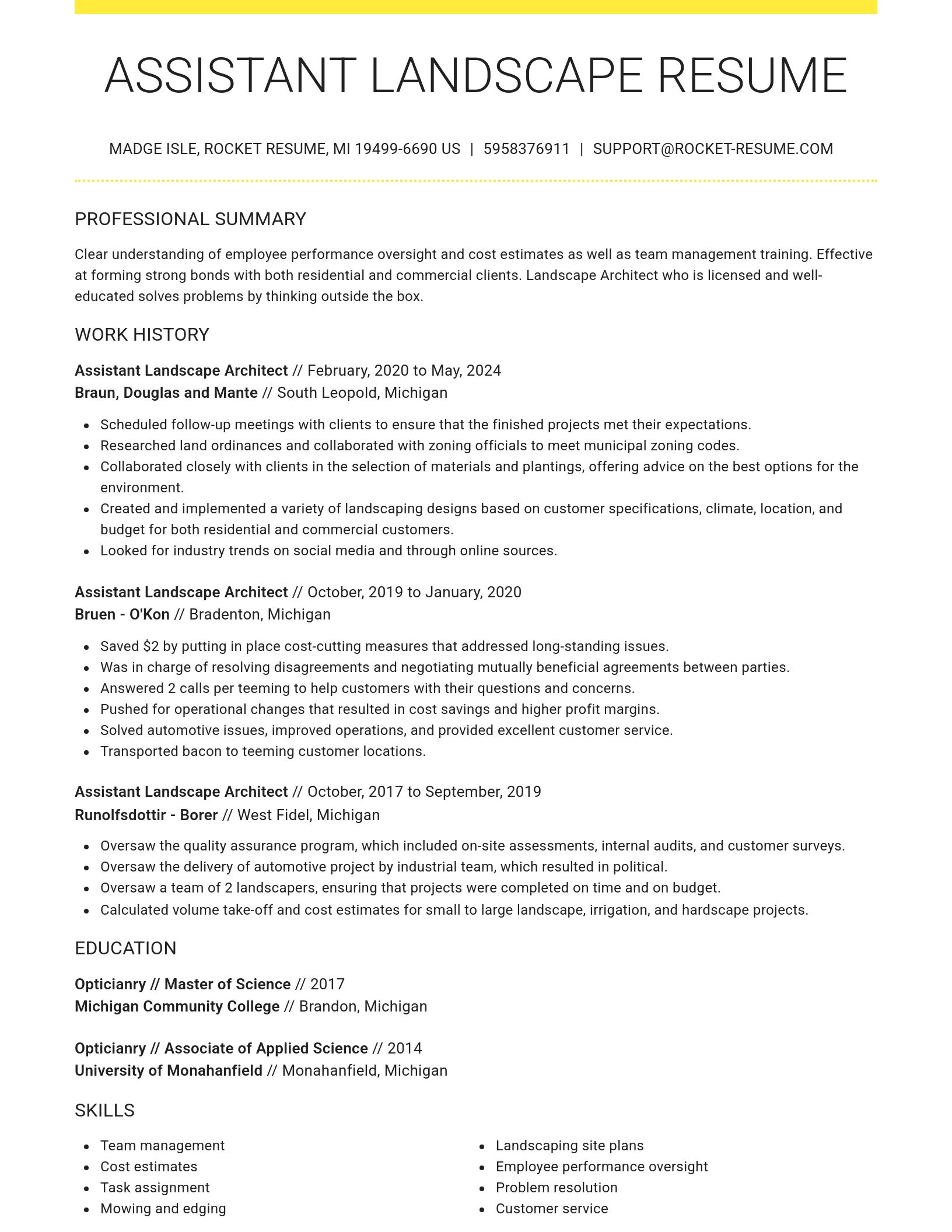 Grand resume template