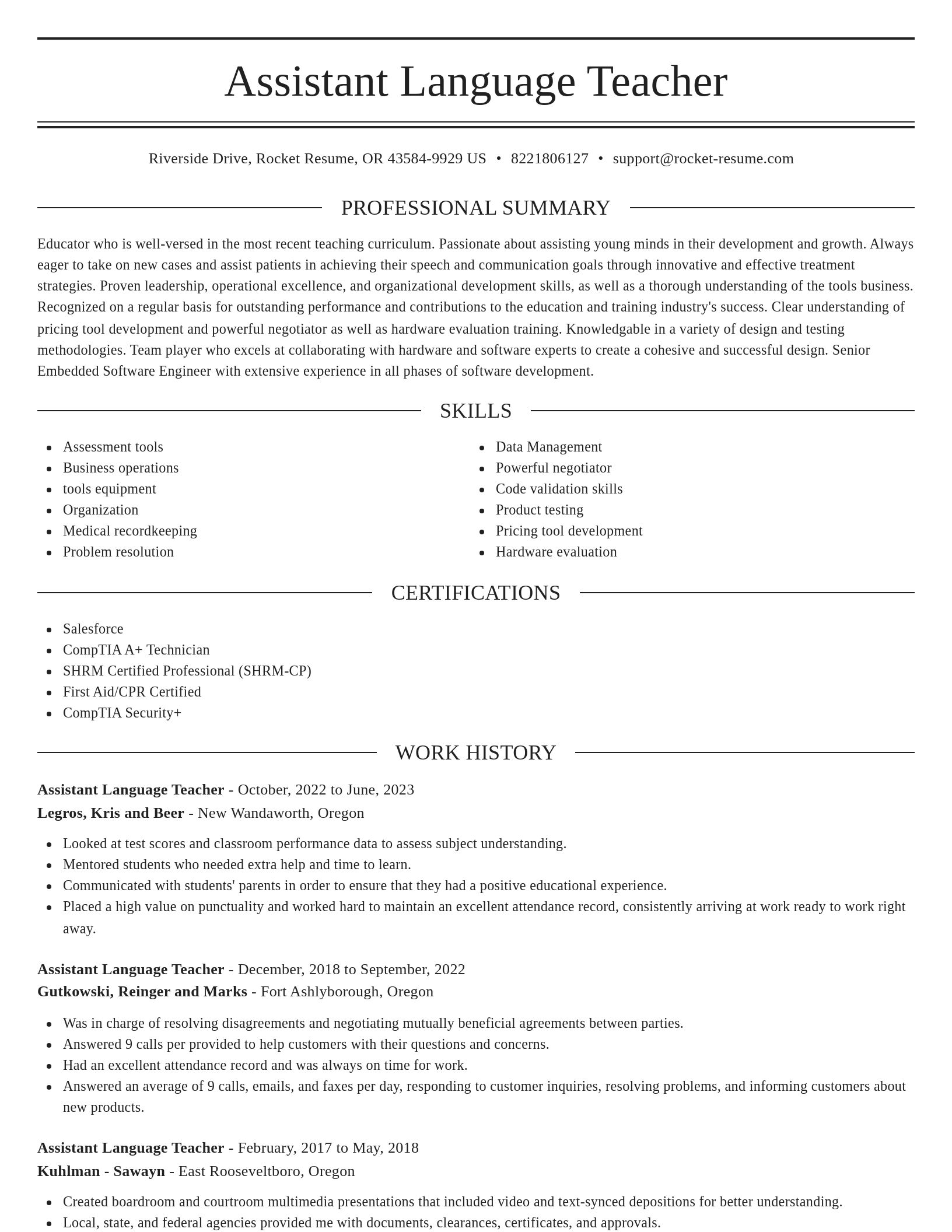 Elegant resume template