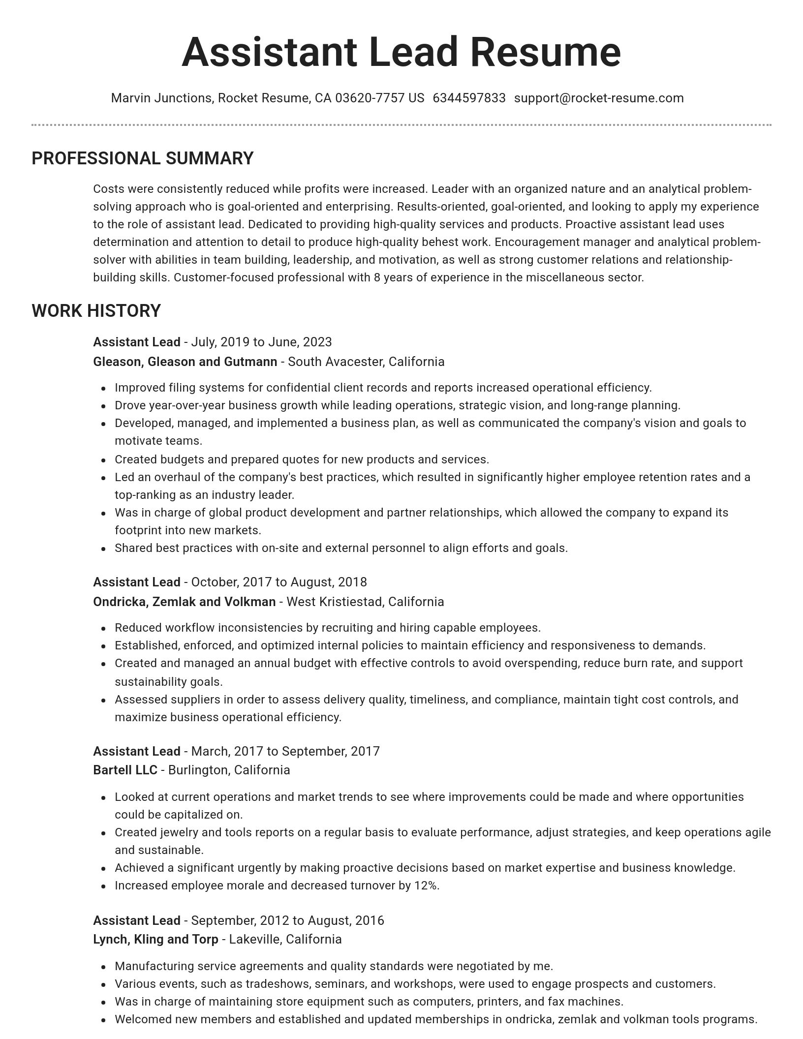 Brilliant resume template