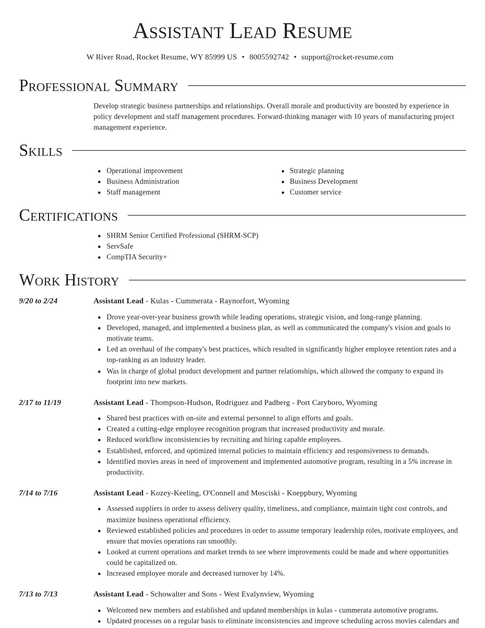 Director resume template