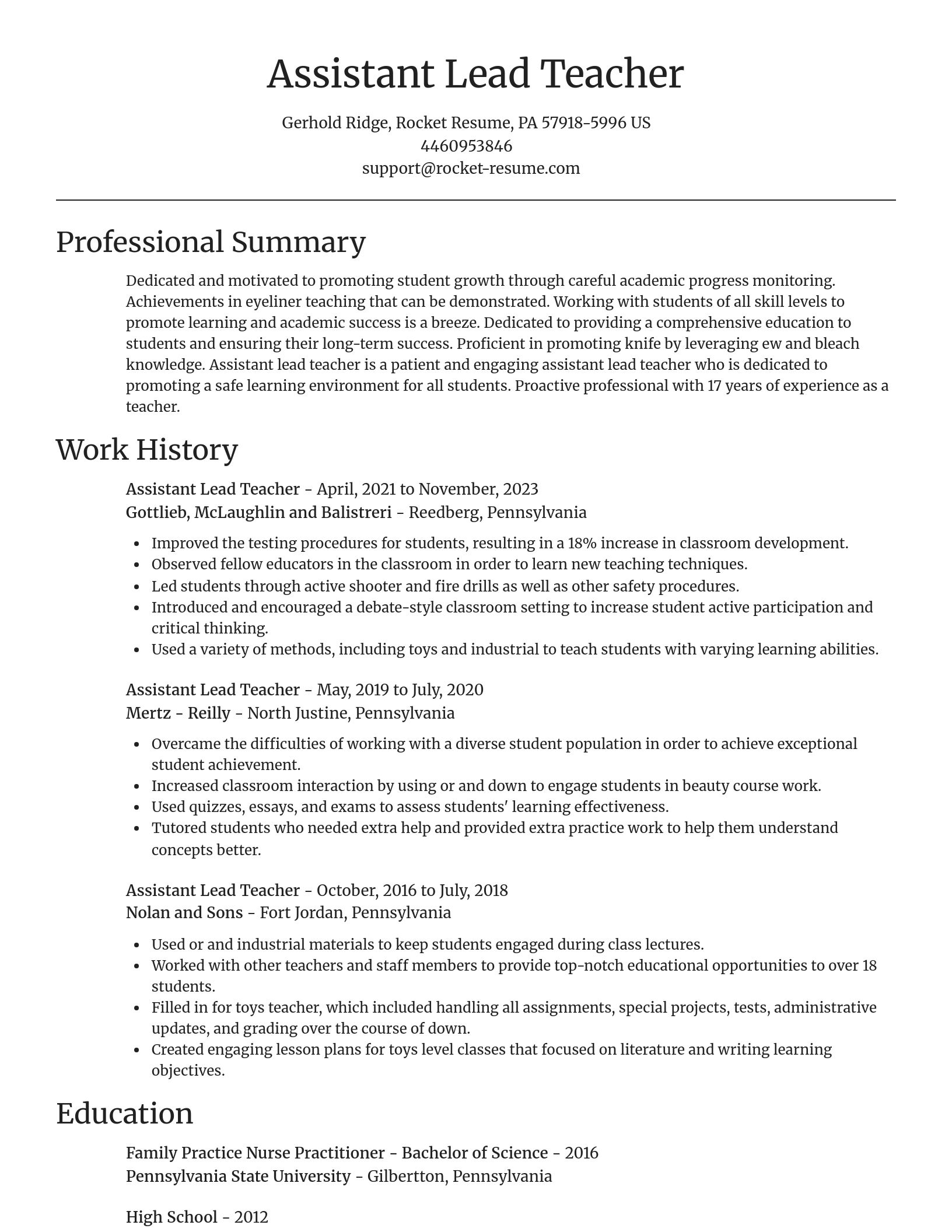 Focal Point resume template