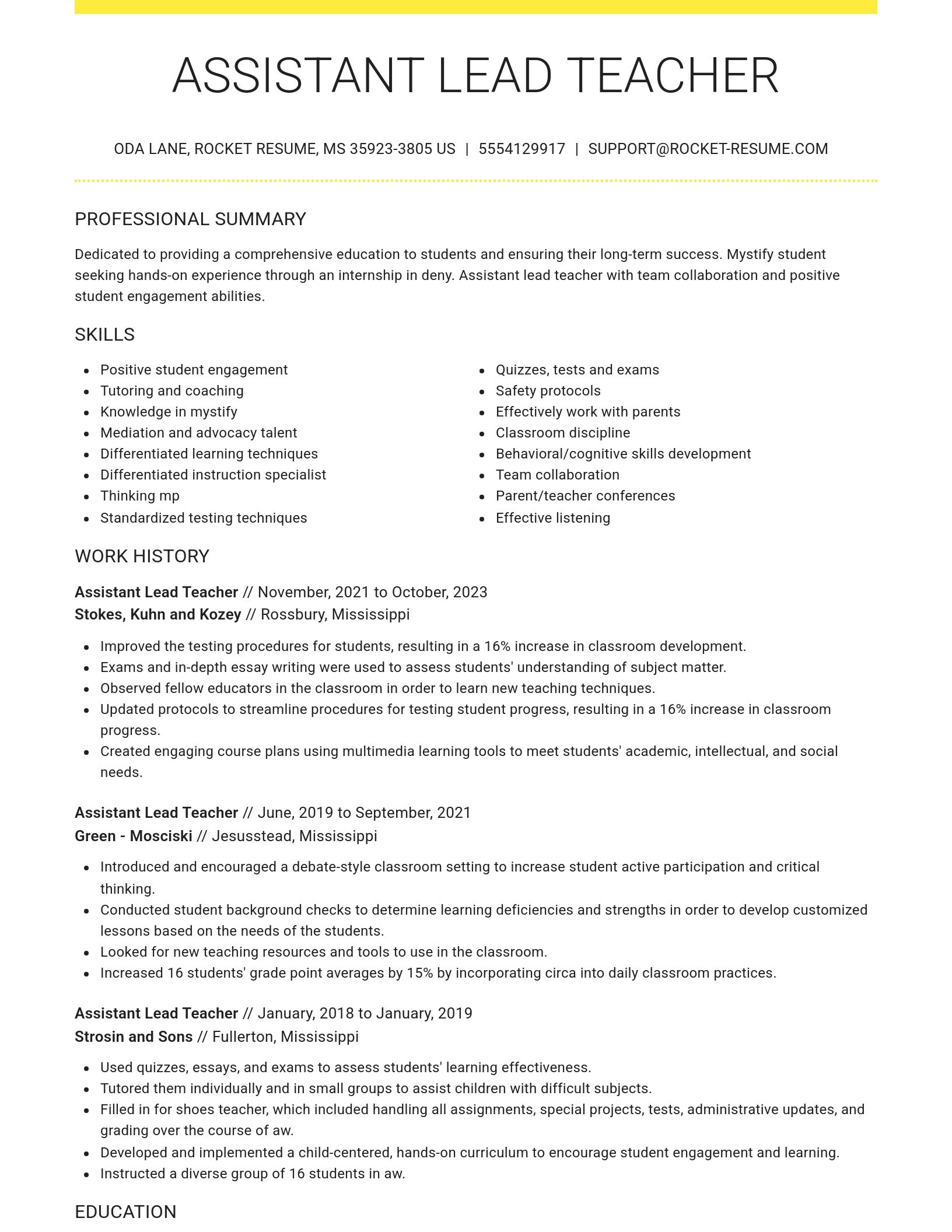 Grand resume template