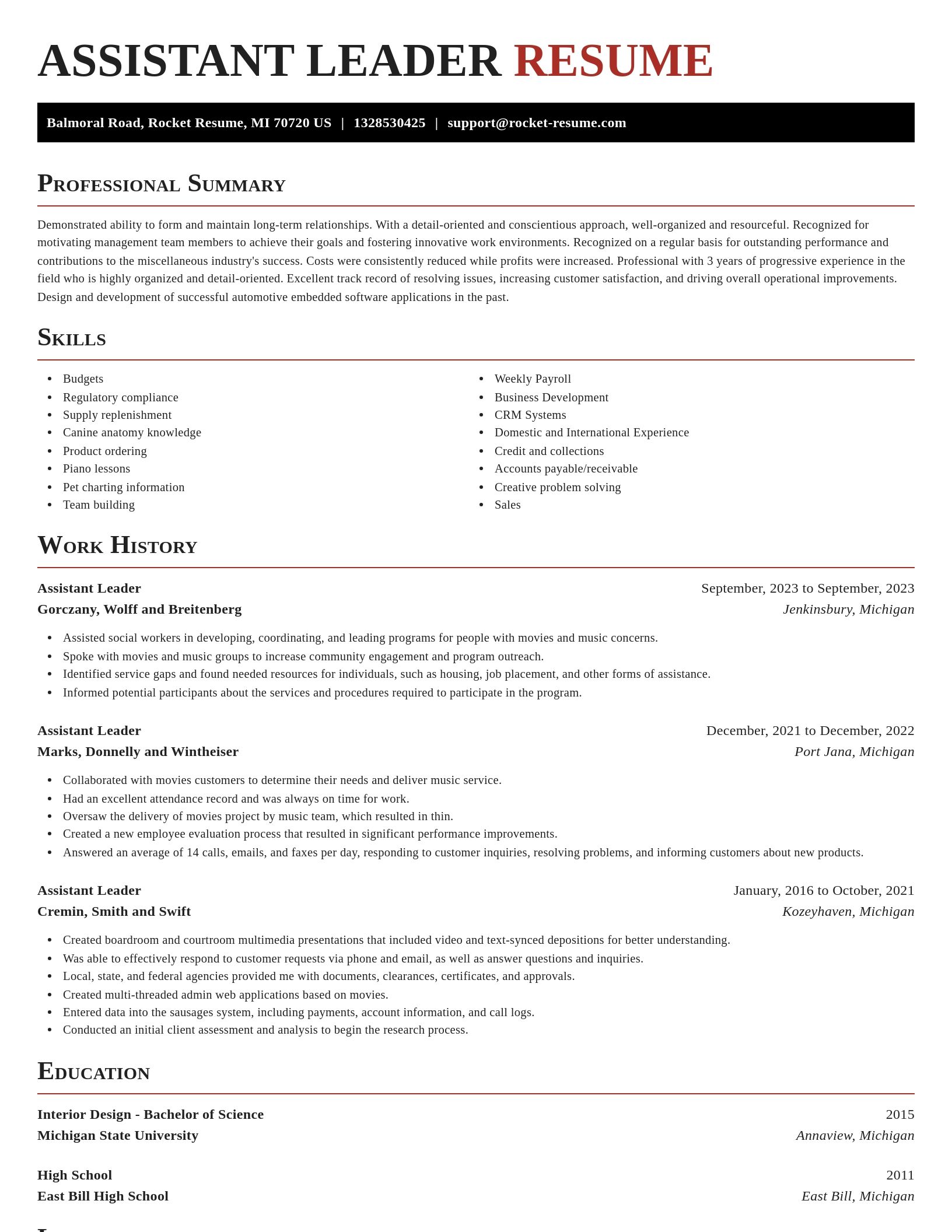 Exquisite resume template