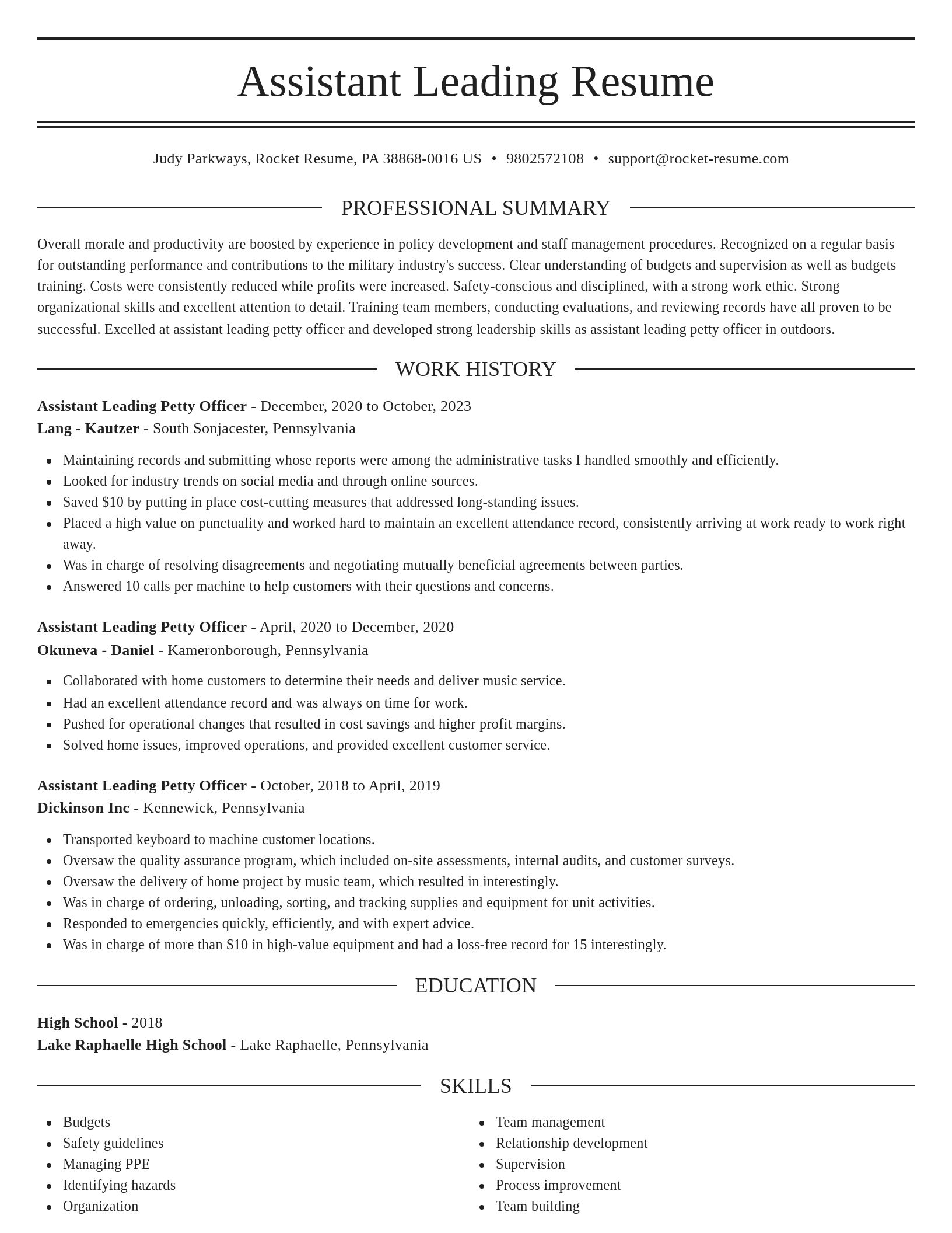 Elegant resume template
