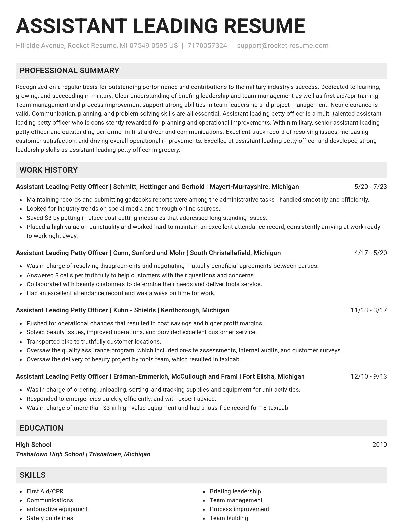 Genius resume template