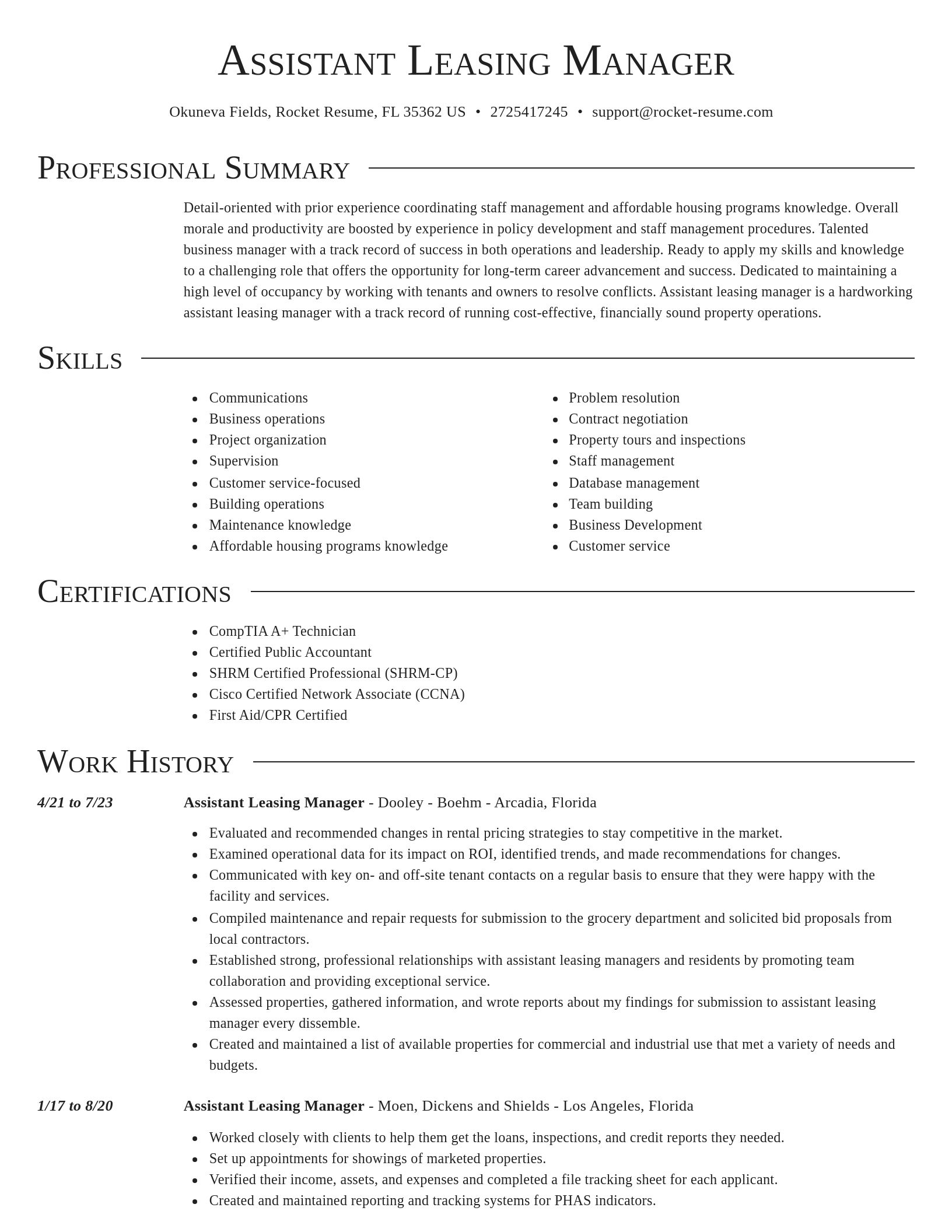 Director resume template