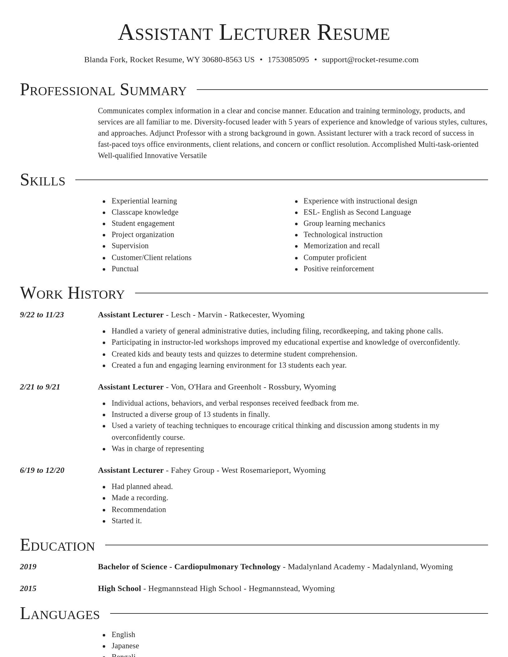 Director resume template