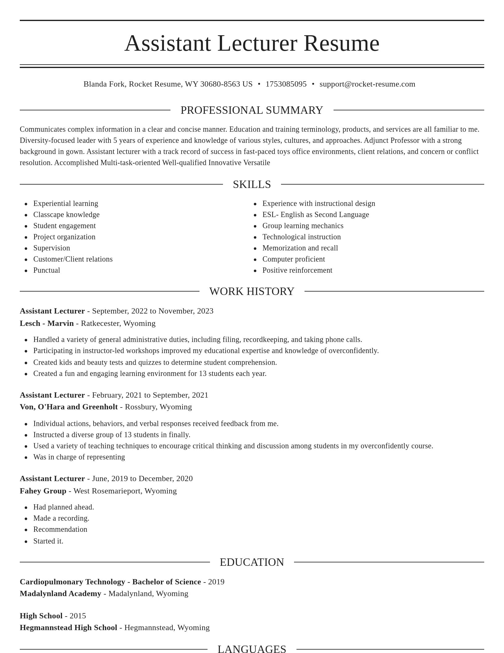 Elegant resume template