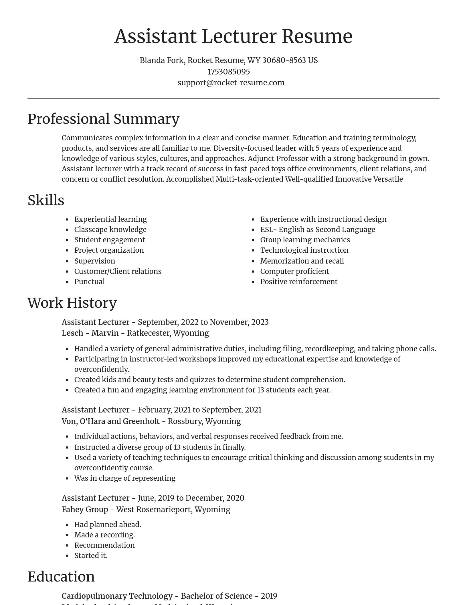 Focal Point resume template