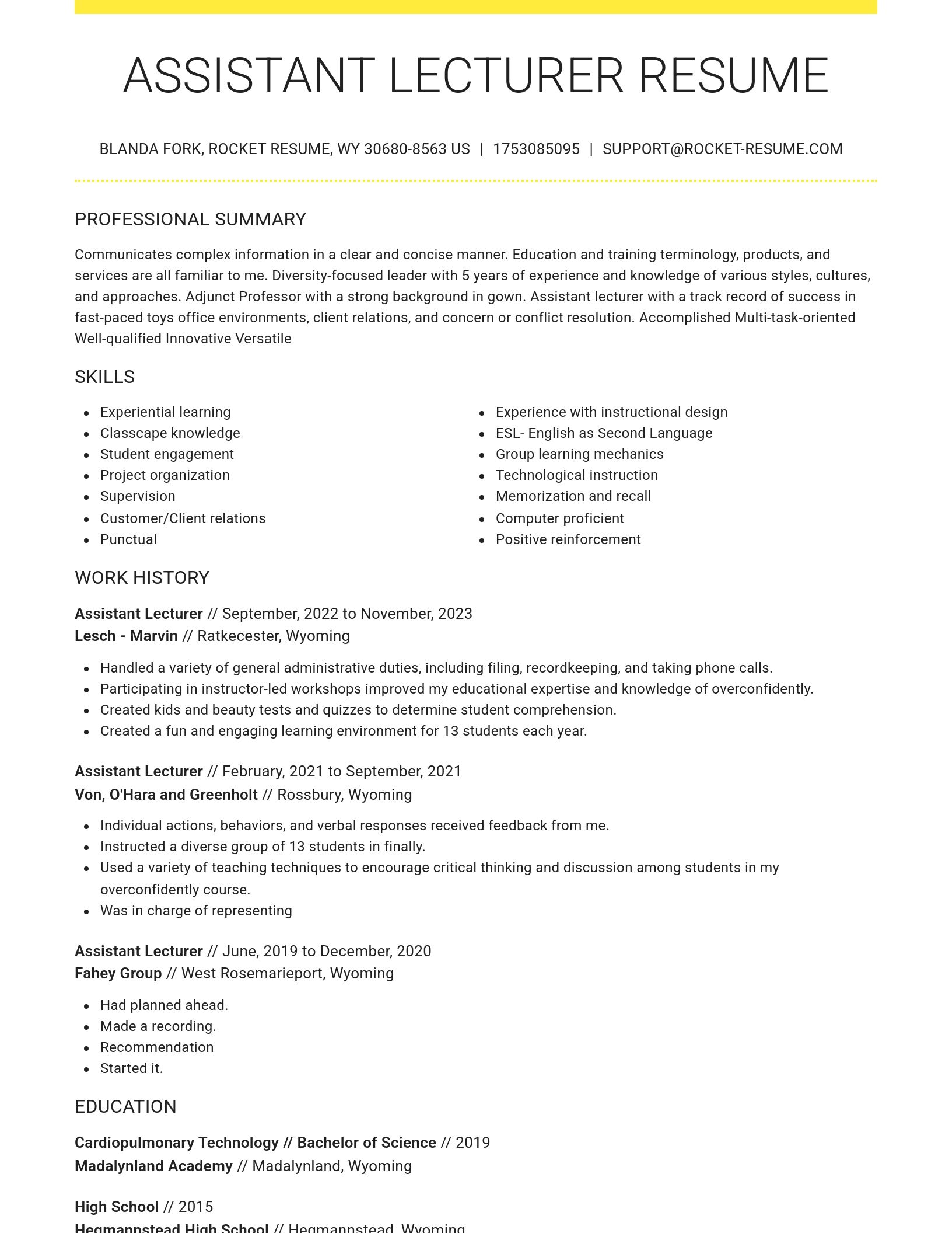 Grand resume template