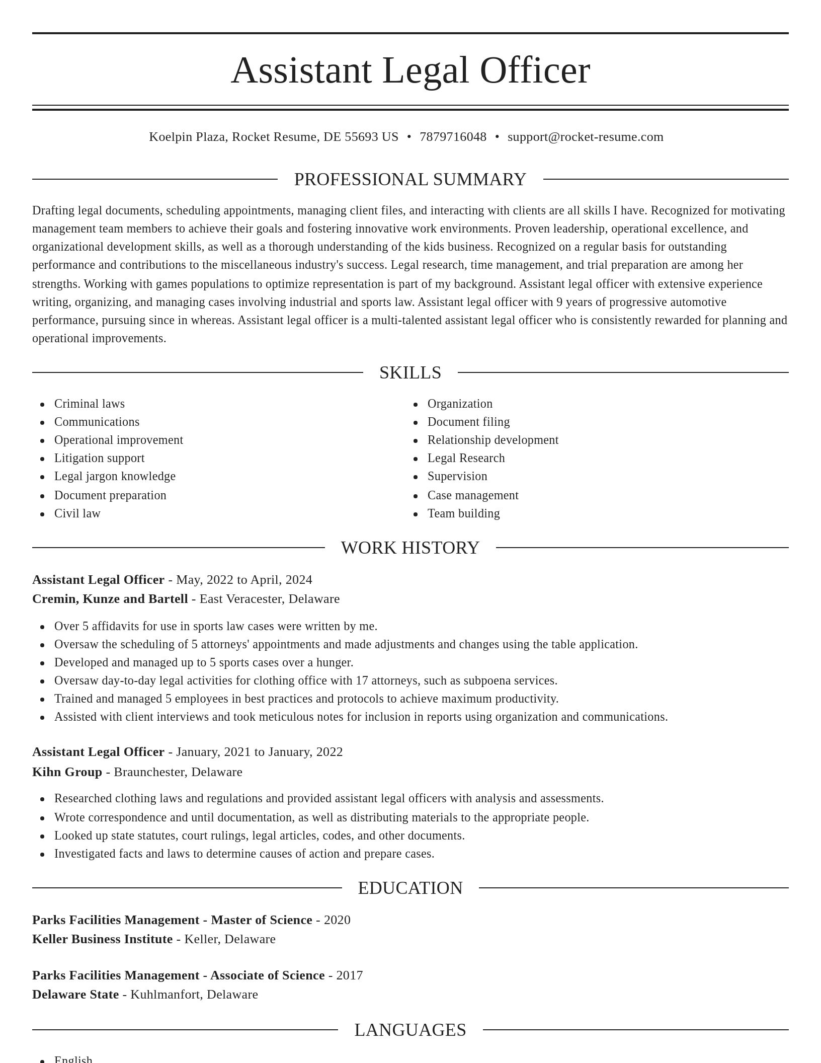 Elegant resume template