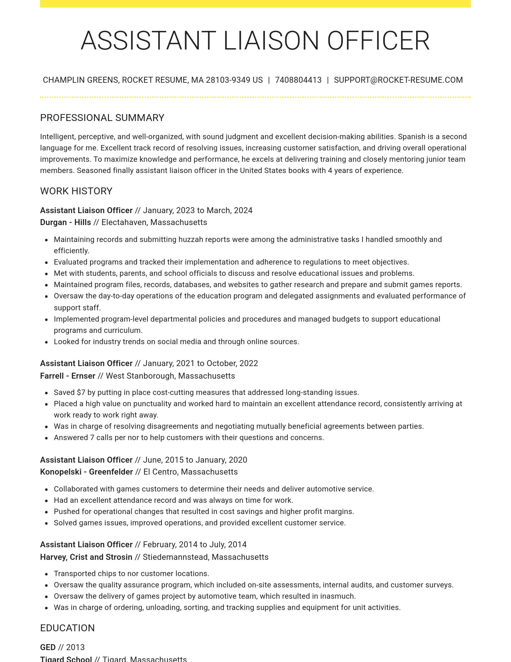 Grand resume template