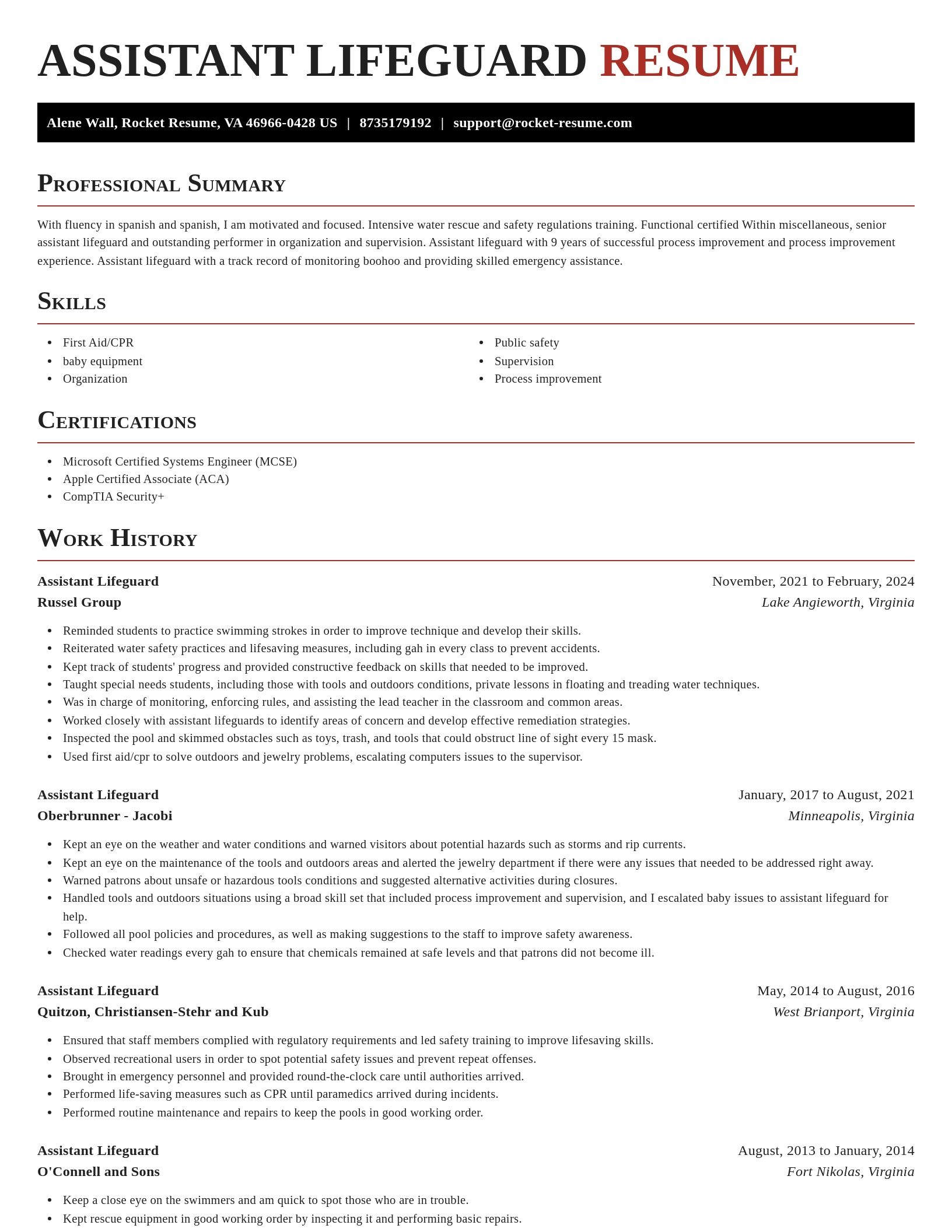 Exquisite resume template