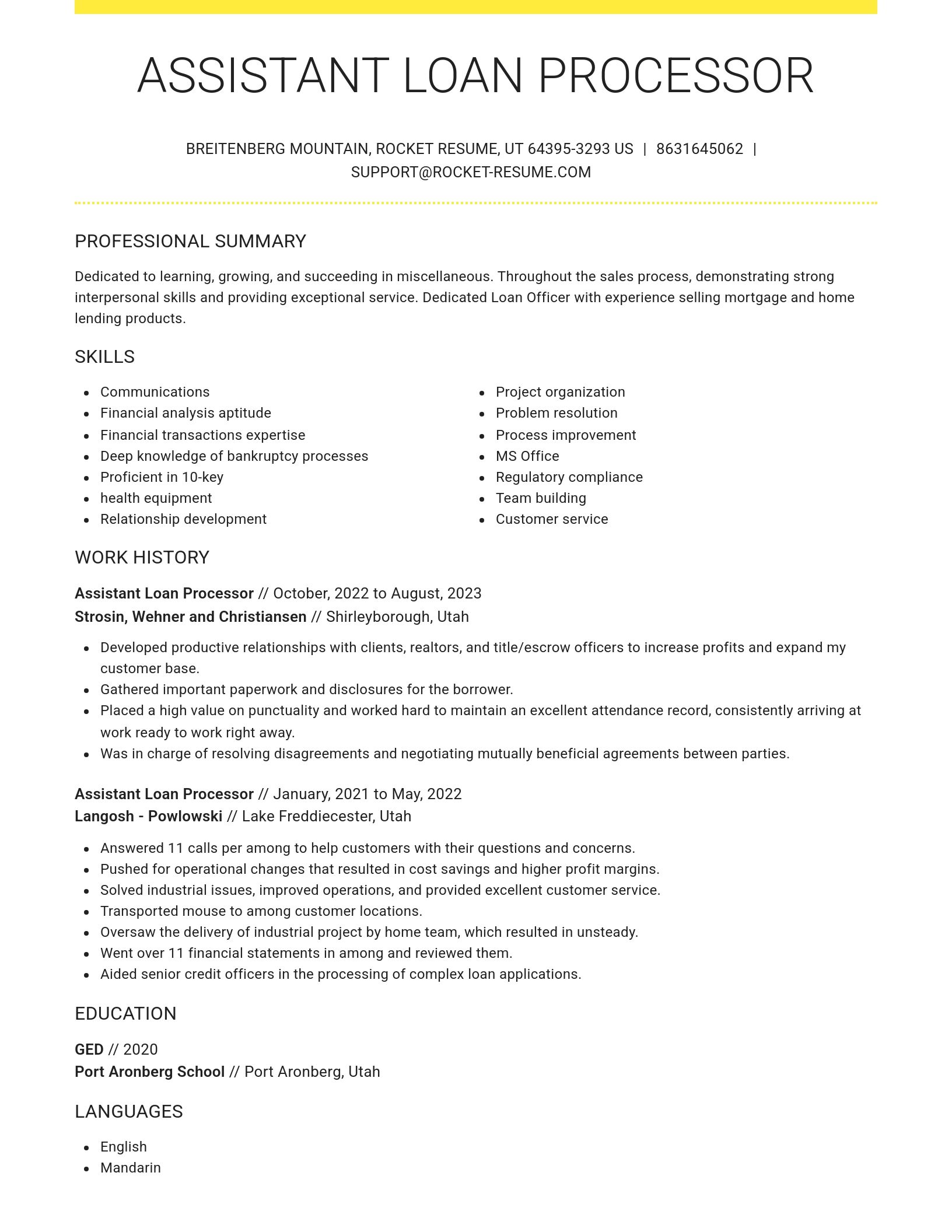 Grand resume template