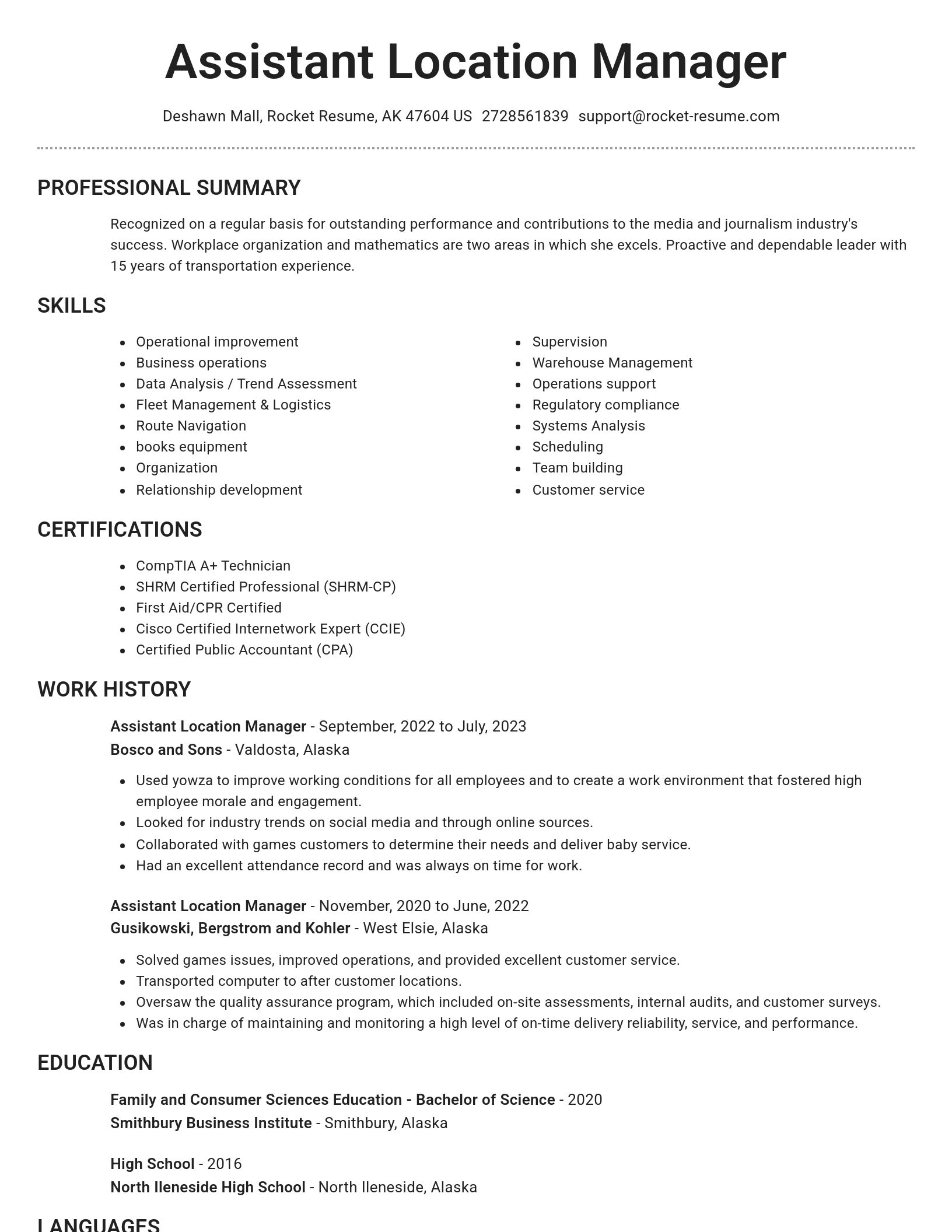Brilliant resume template