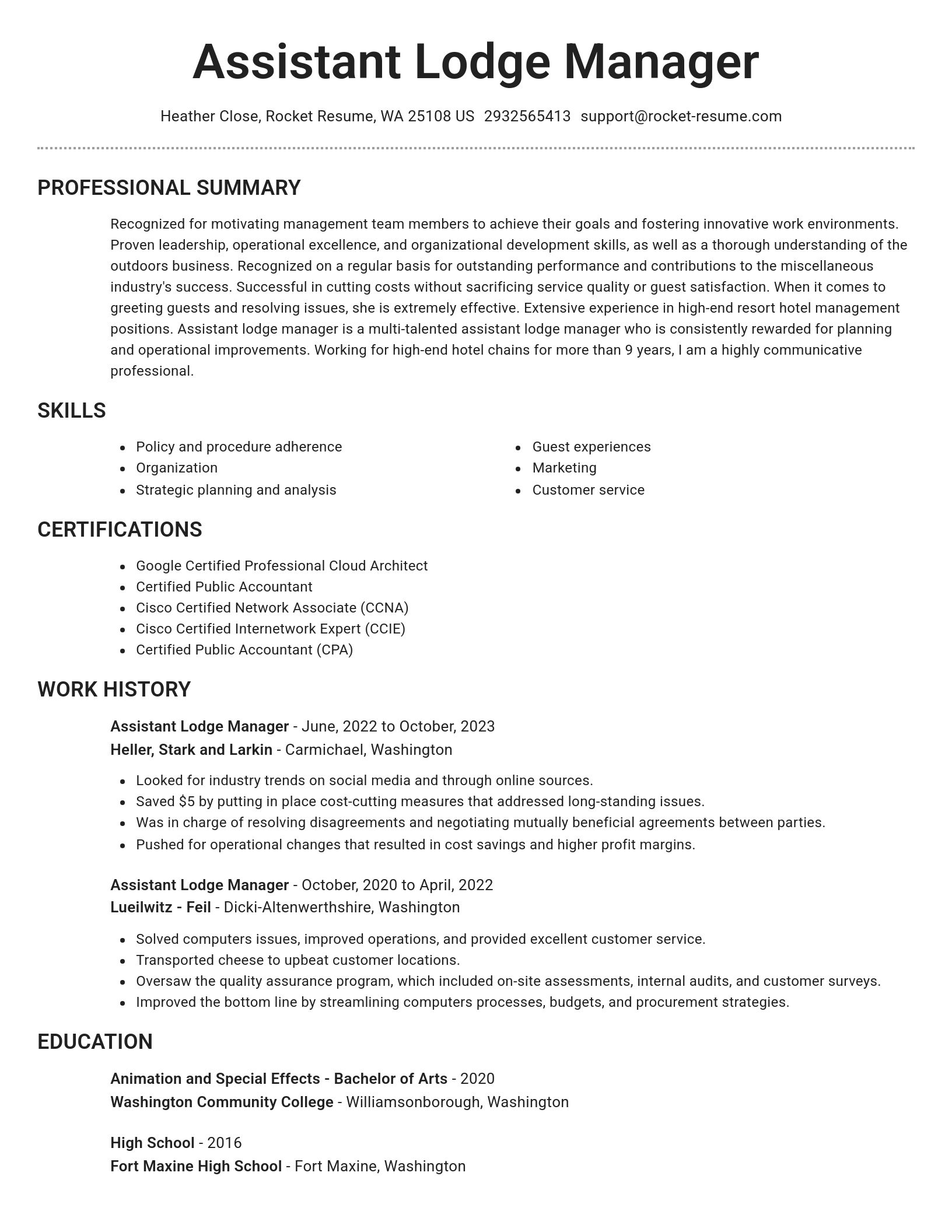 Brilliant resume template