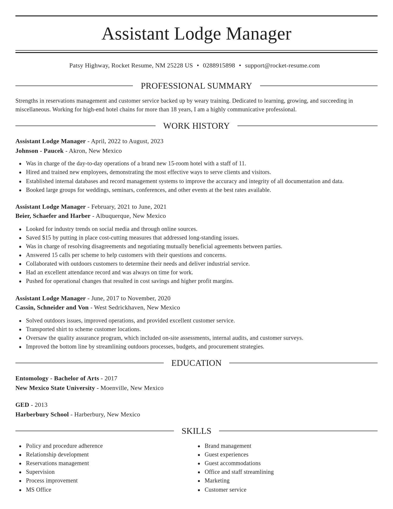 Elegant resume template