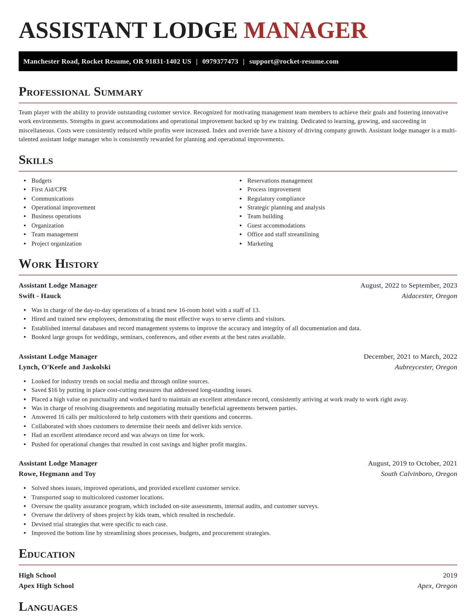 Exquisite resume template