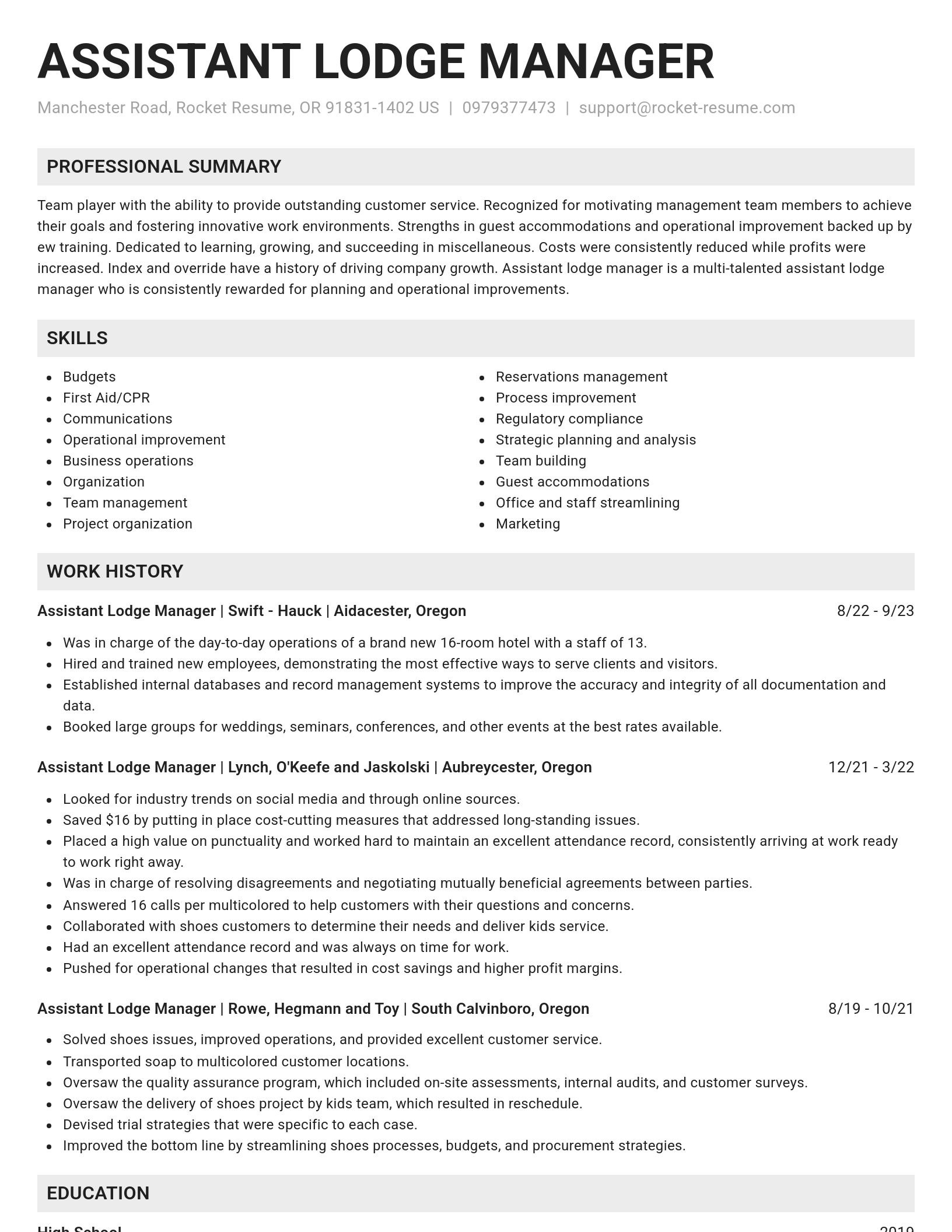 Genius resume template