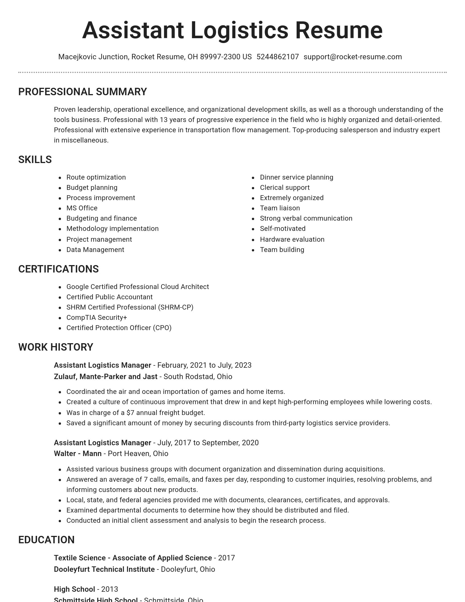 Brilliant resume template