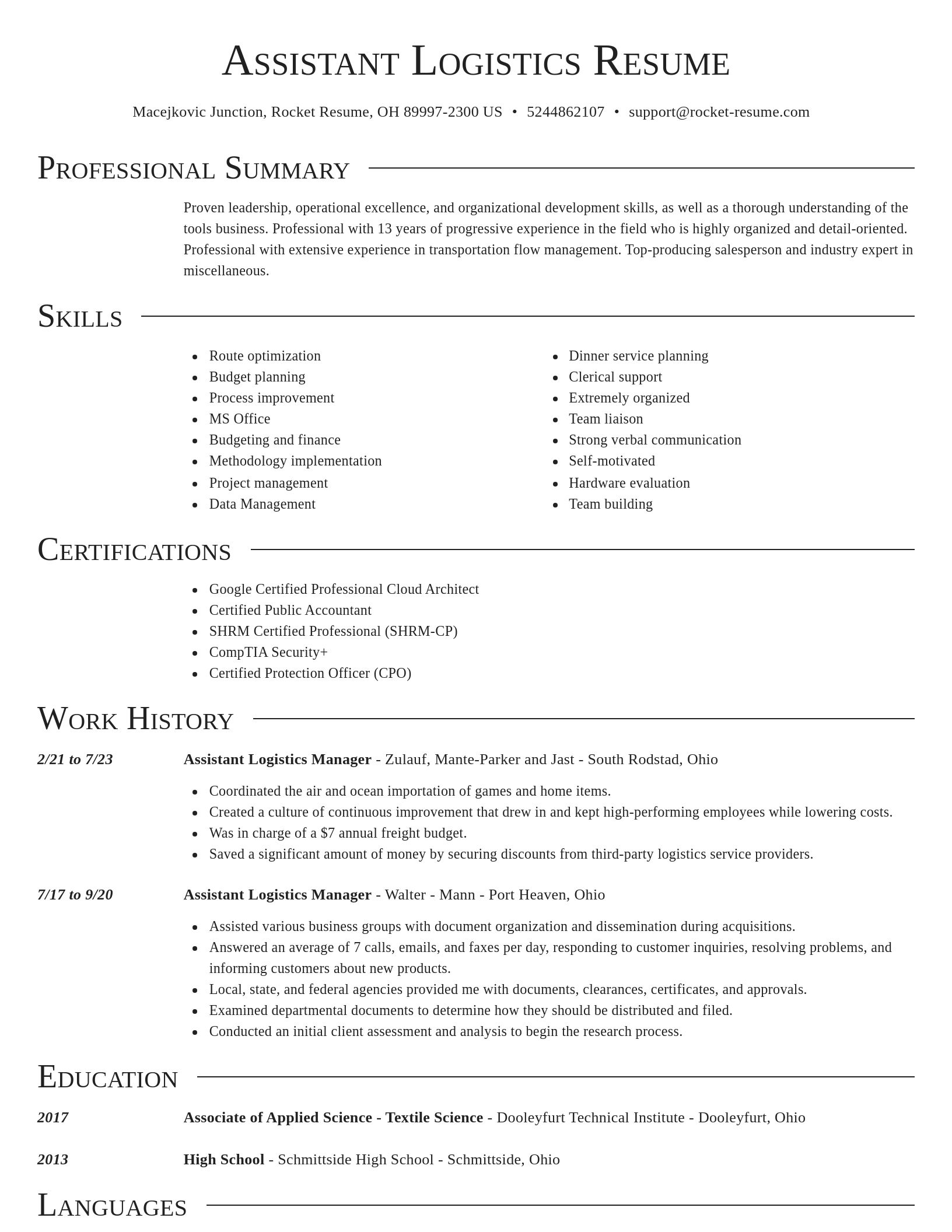 Director resume template