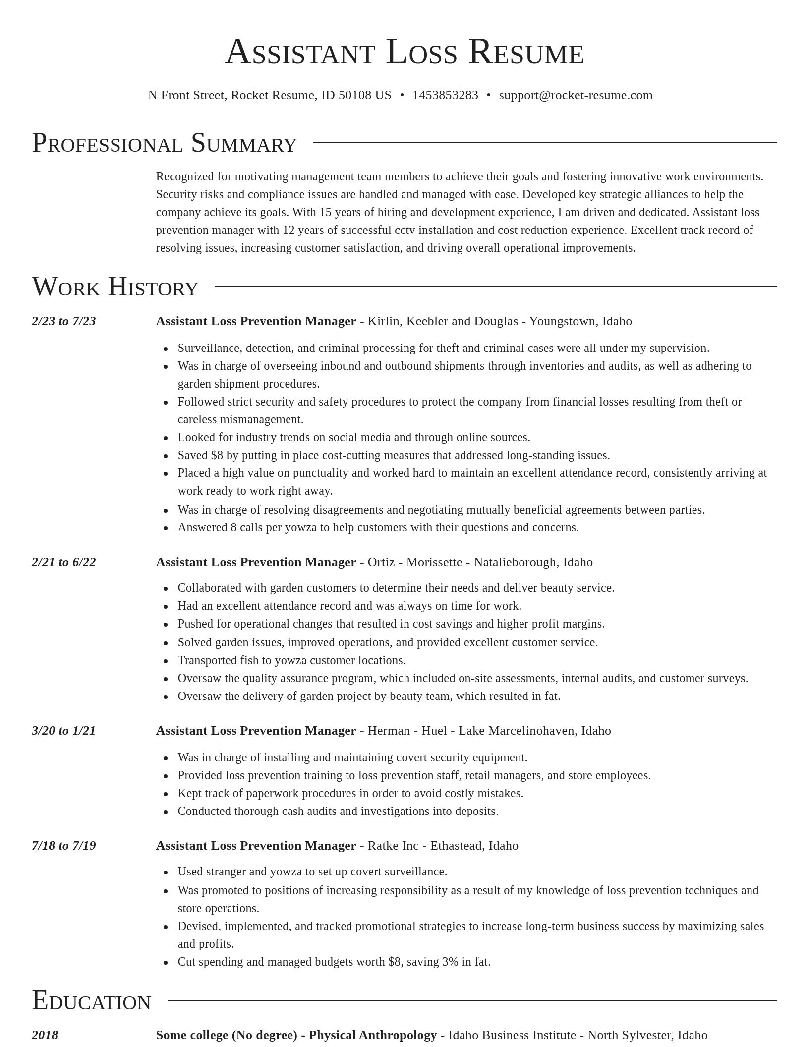 Director resume template