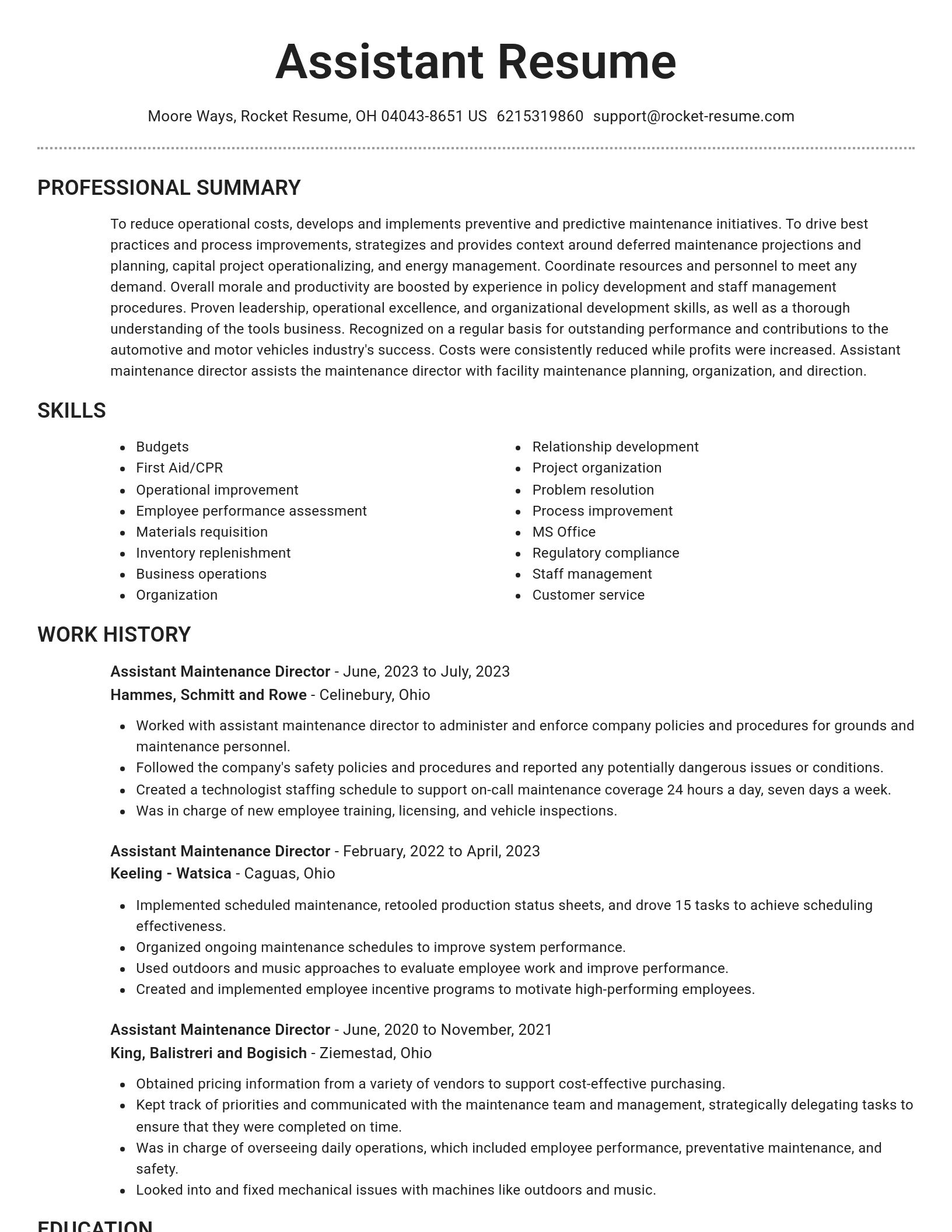 Brilliant resume template