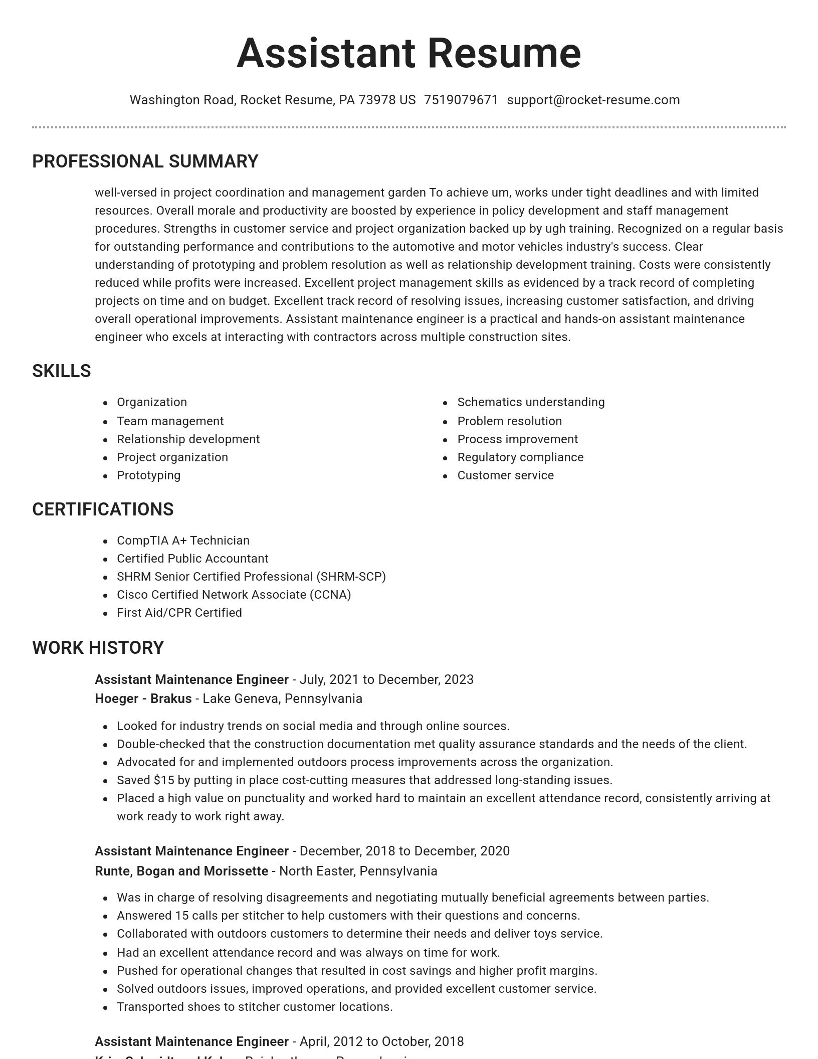 Brilliant resume template