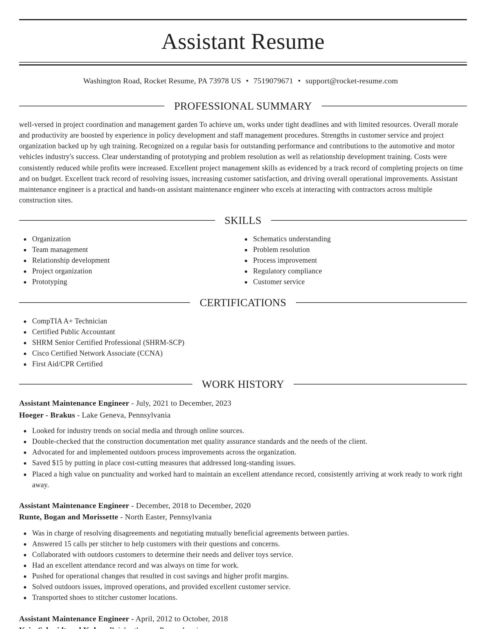 Elegant resume template
