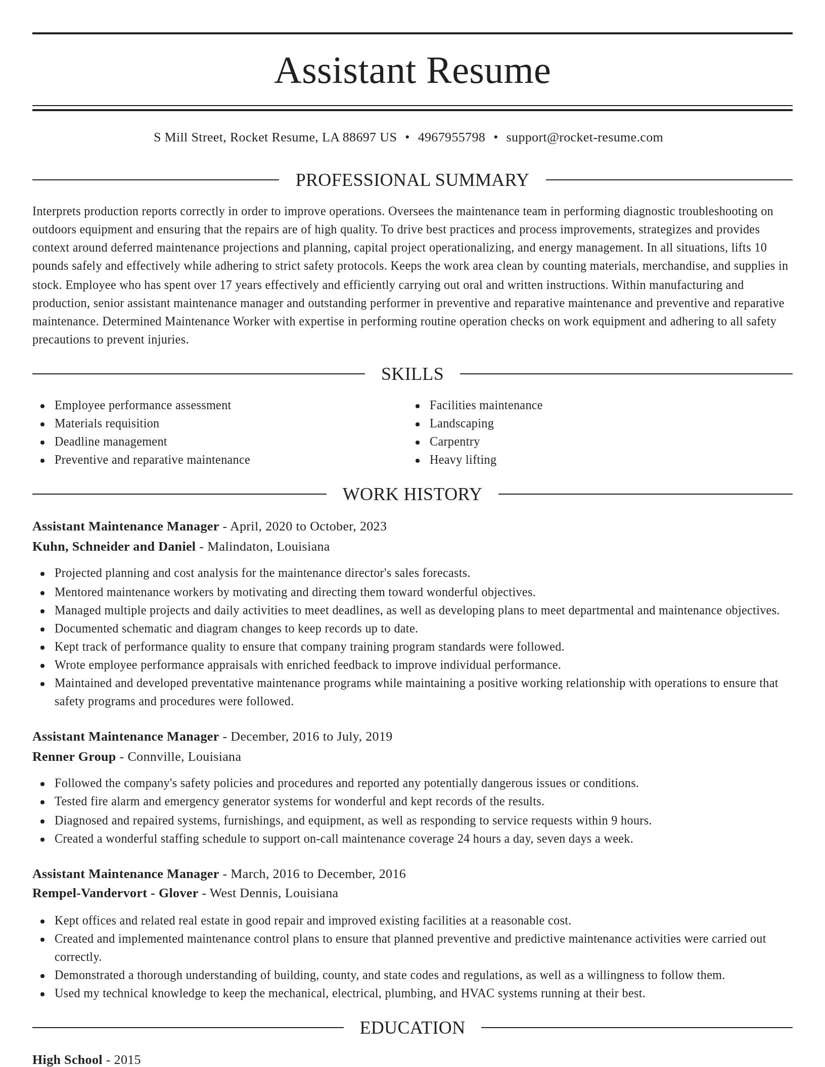 Elegant resume template