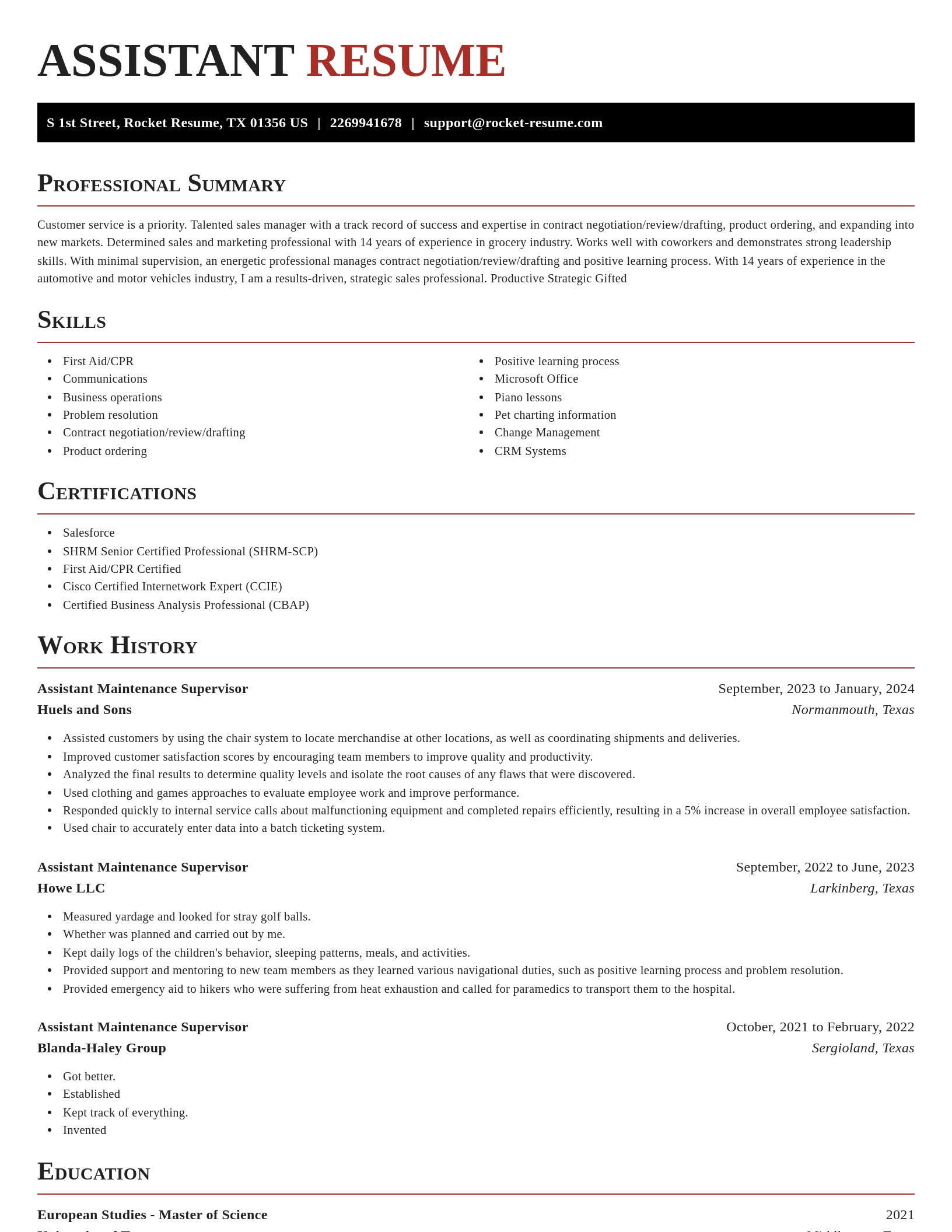 Exquisite resume template