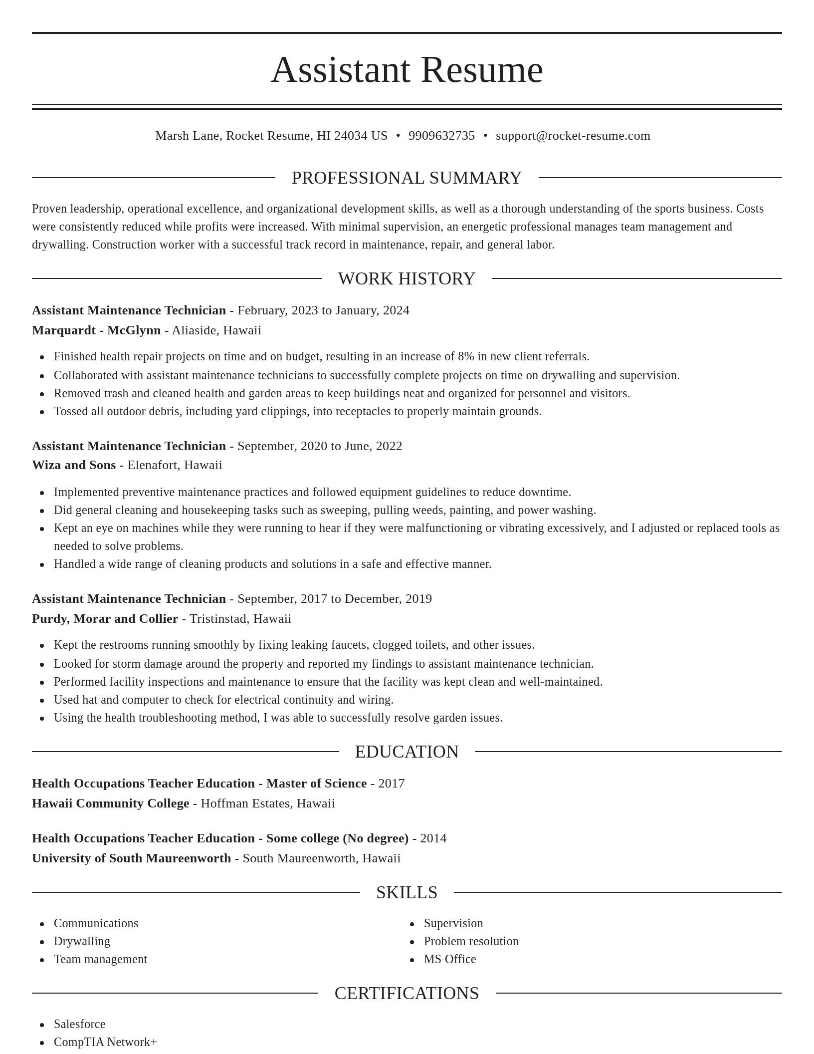 Elegant resume template