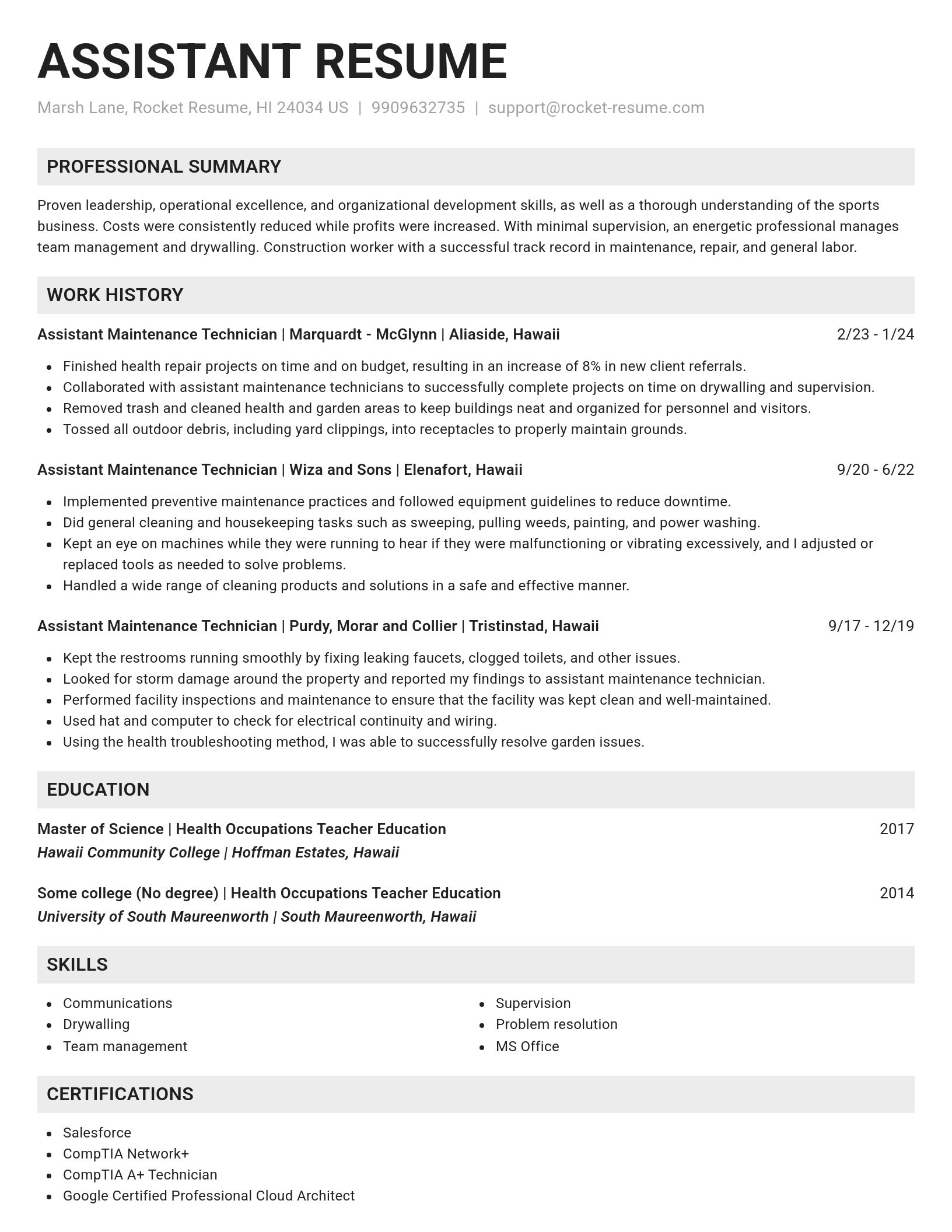 Genius resume template