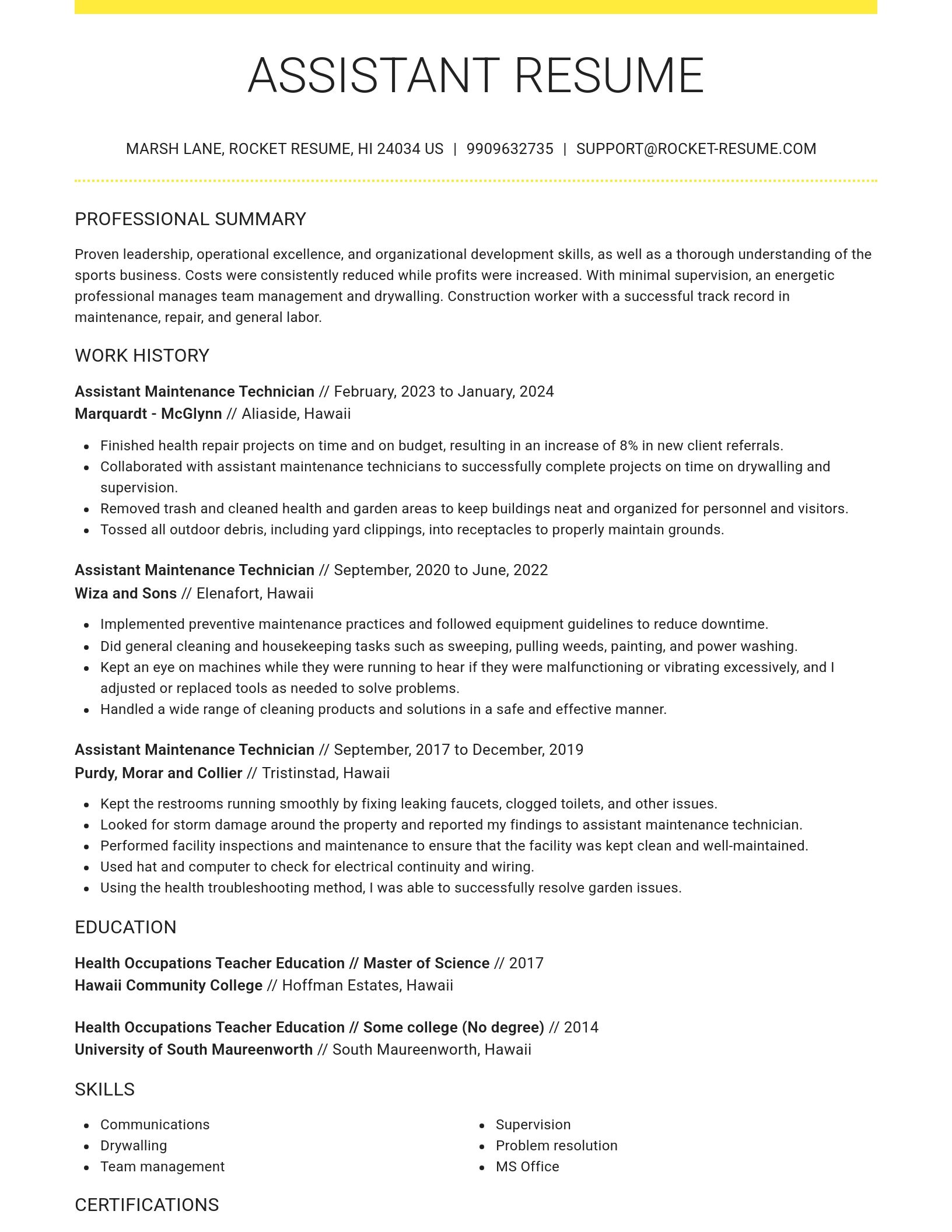 Grand resume template